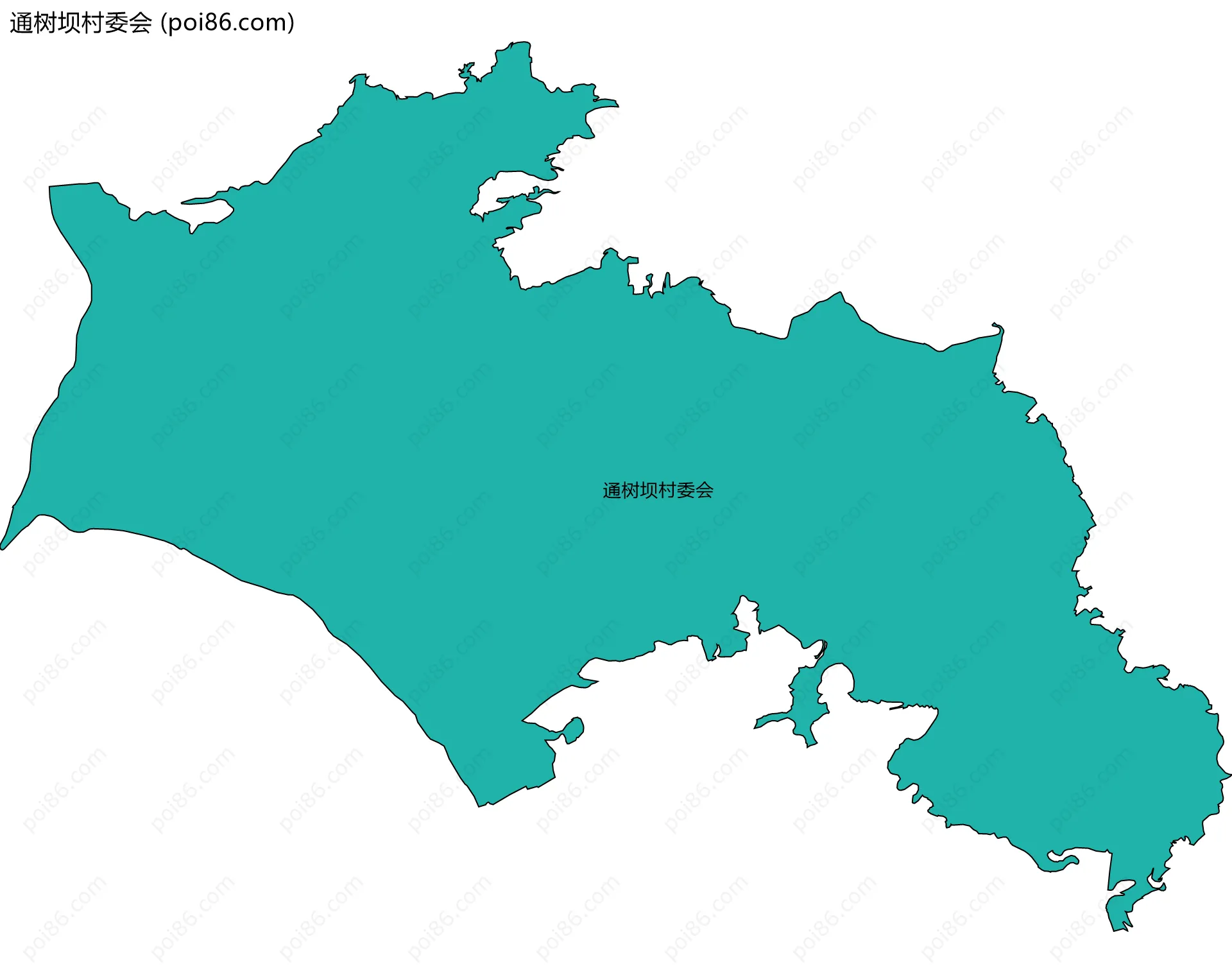 通树坝村委会边界地图