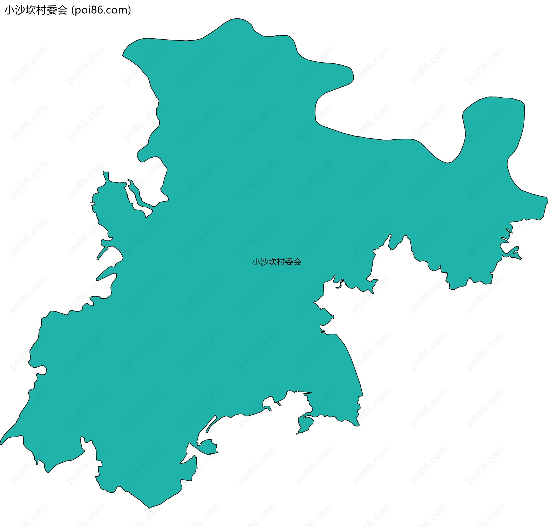 小沙坎村委会边界地图