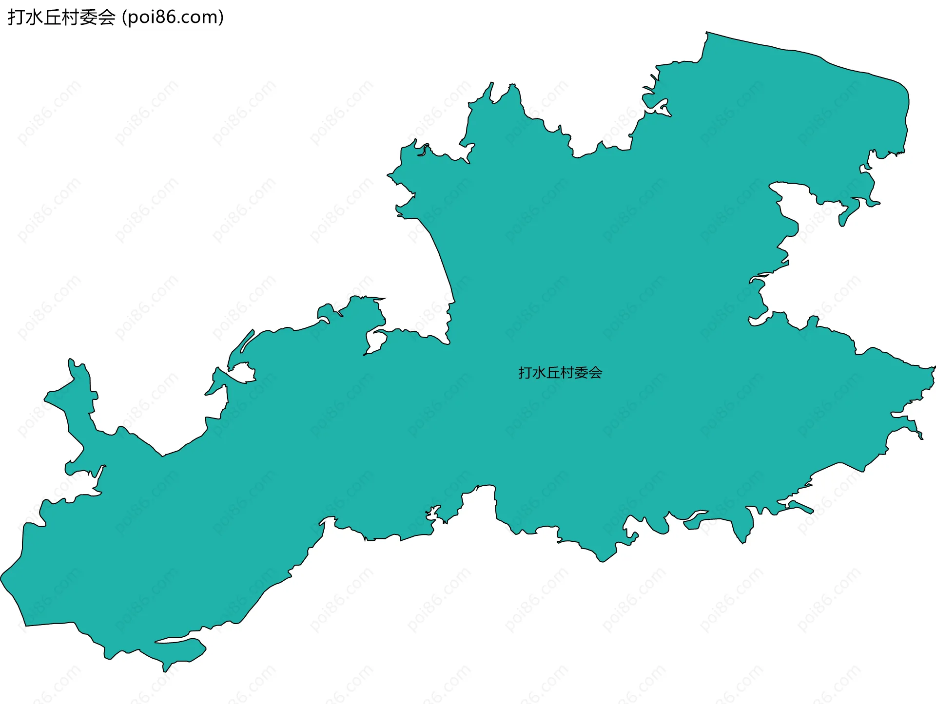 打水丘村委会边界地图