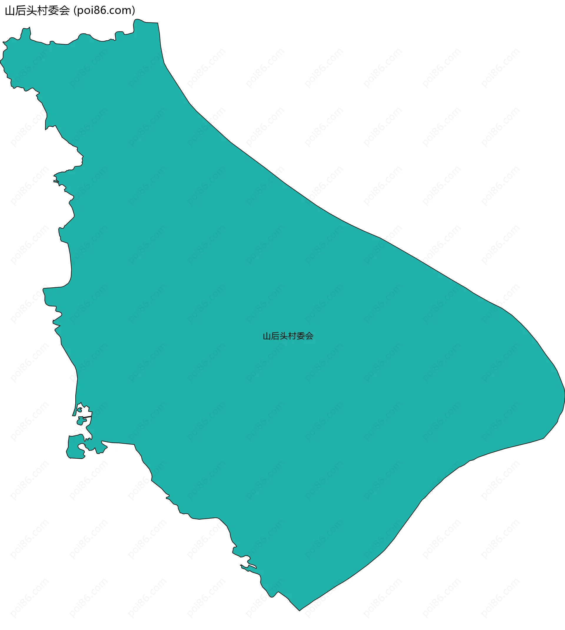 山后头村委会边界地图