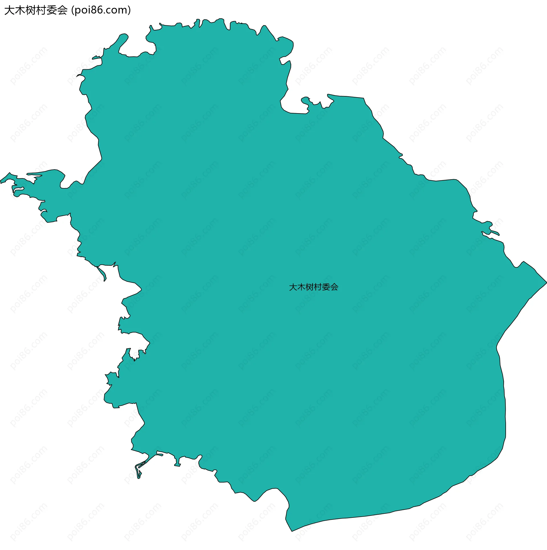 大木树村委会边界地图