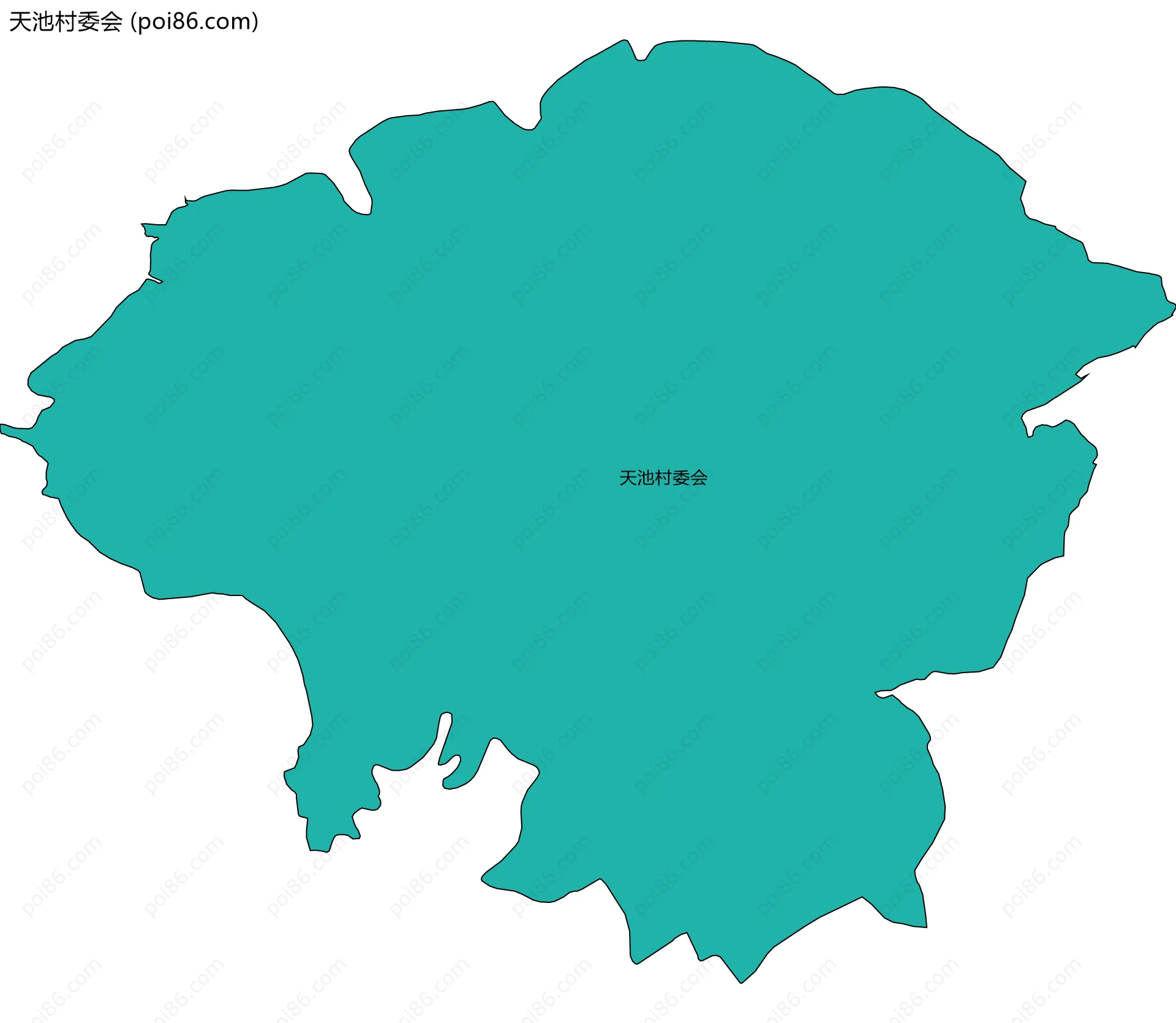 天池村委会边界地图