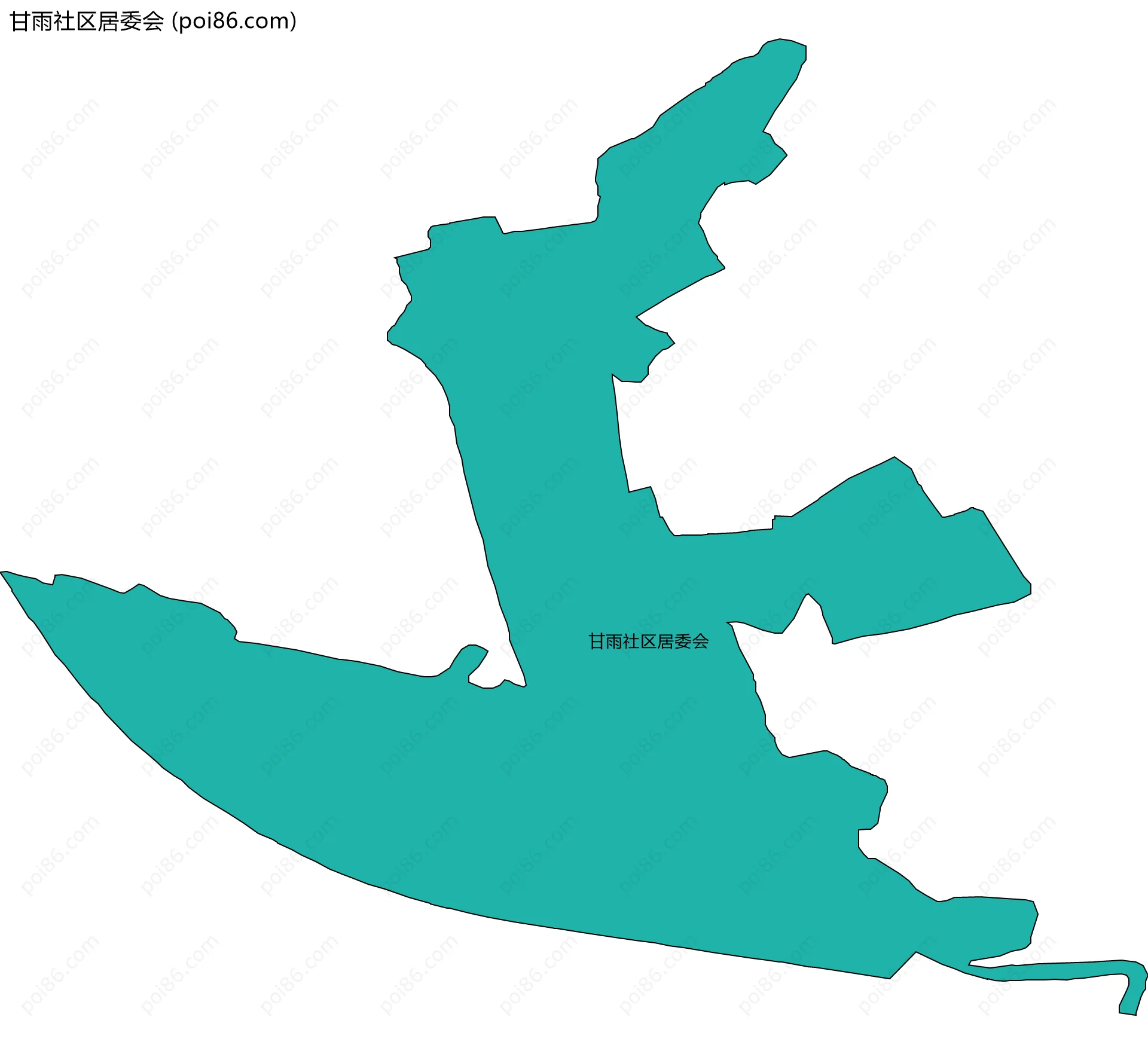 甘雨社区居委会边界地图