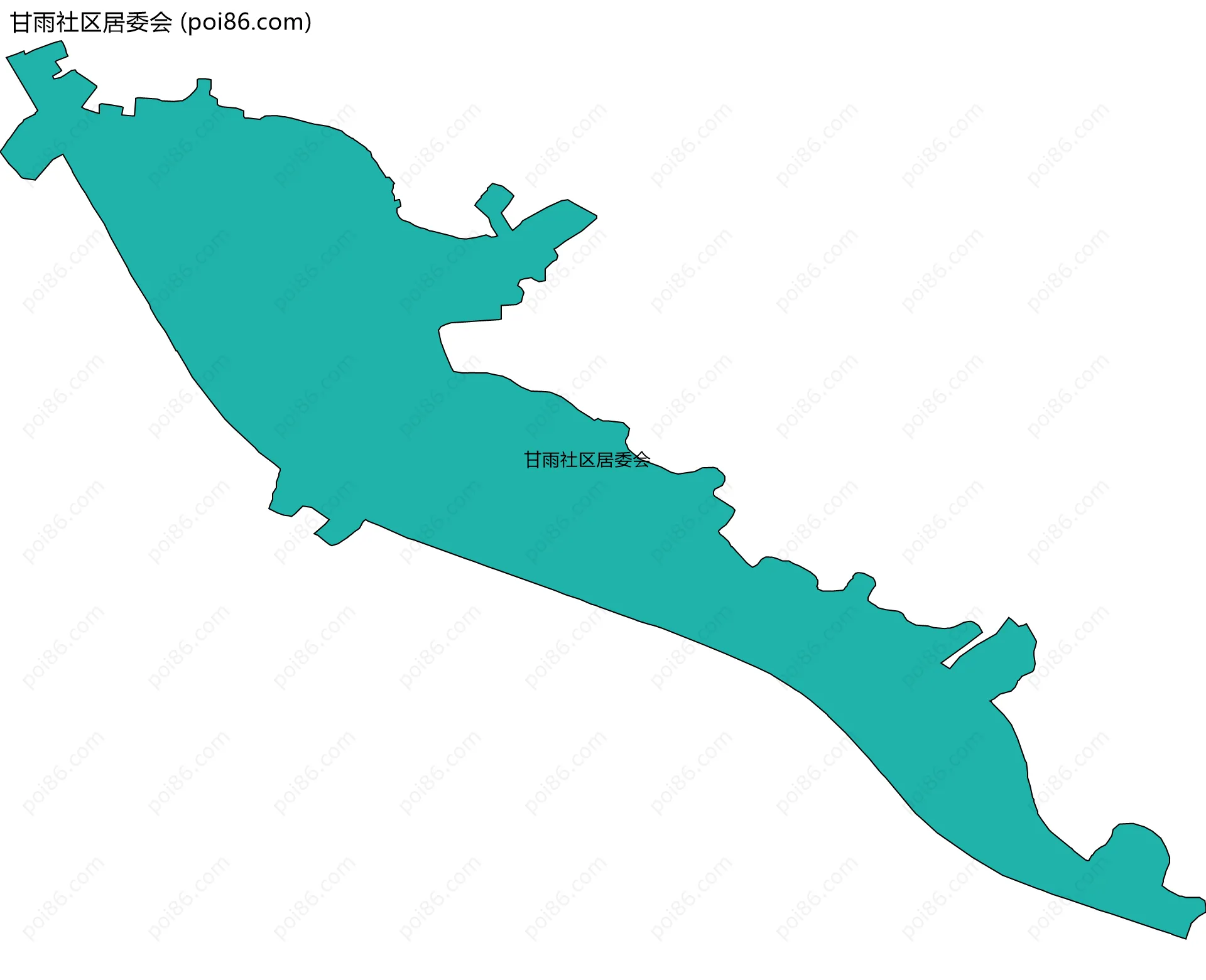 甘雨社区居委会边界地图