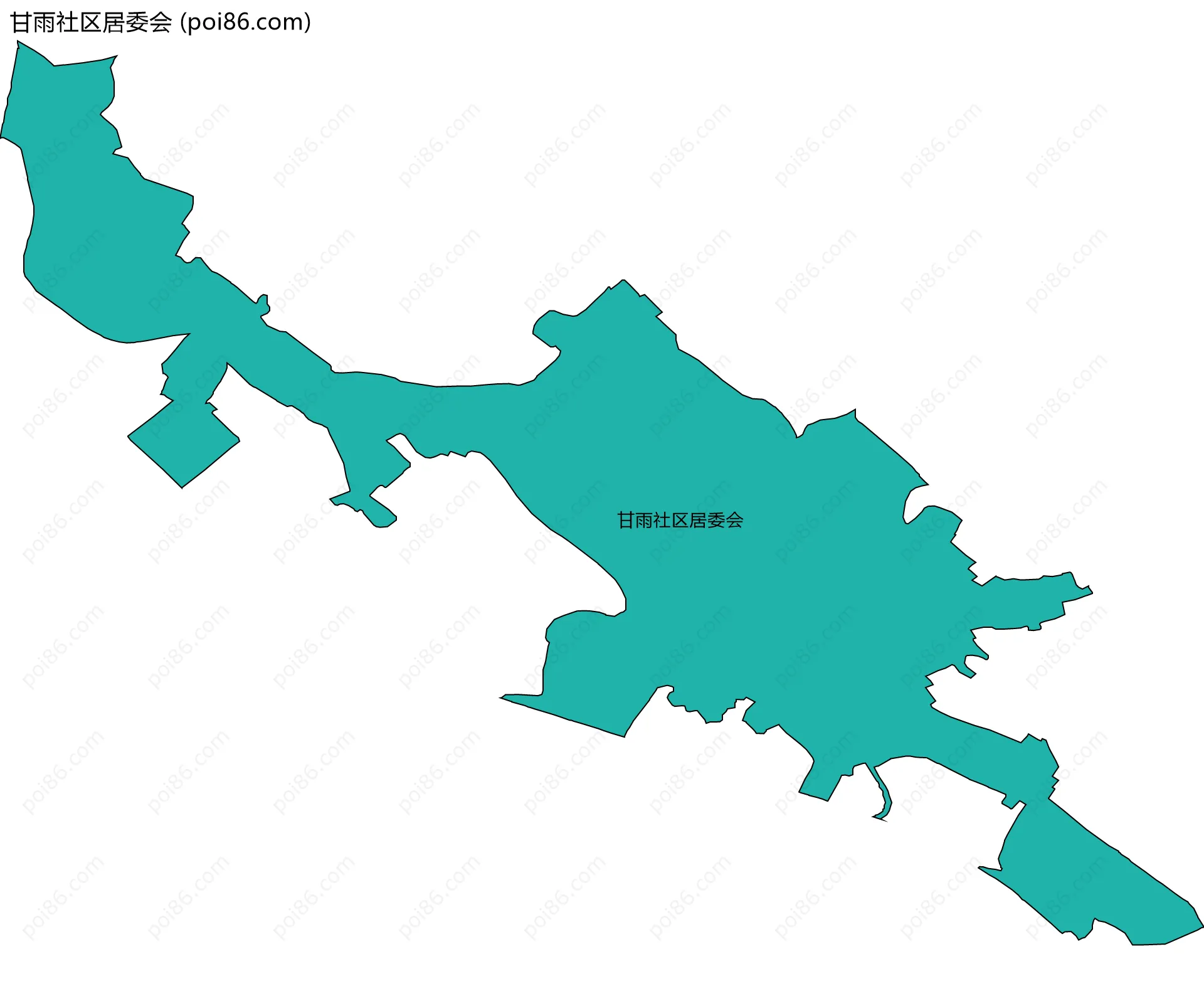 甘雨社区居委会边界地图