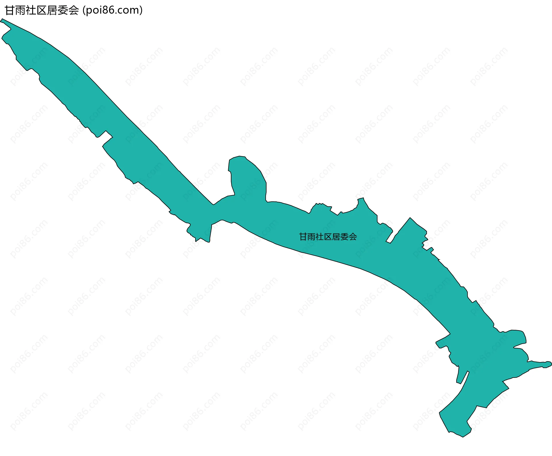 甘雨社区居委会边界地图