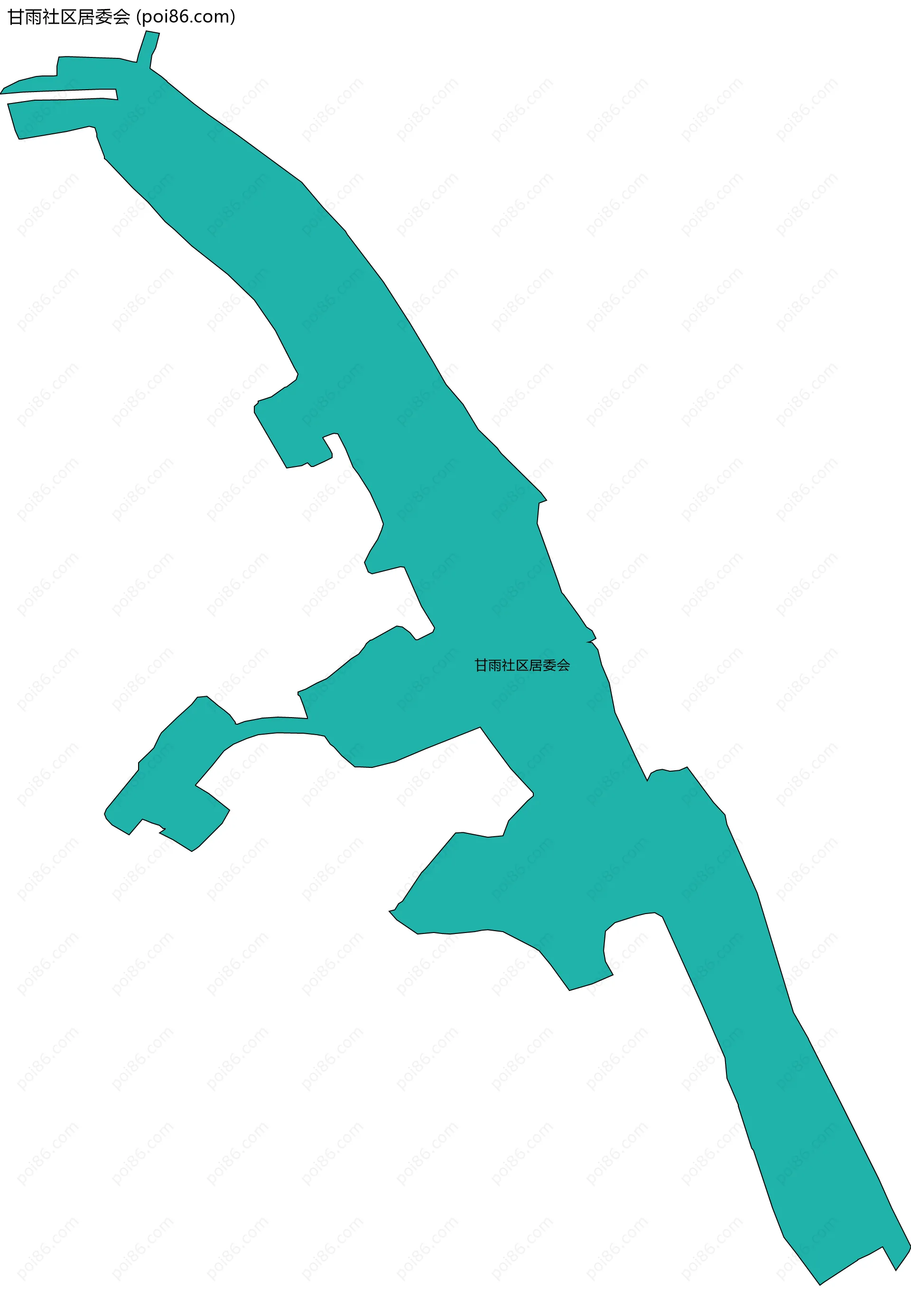 甘雨社区居委会边界地图