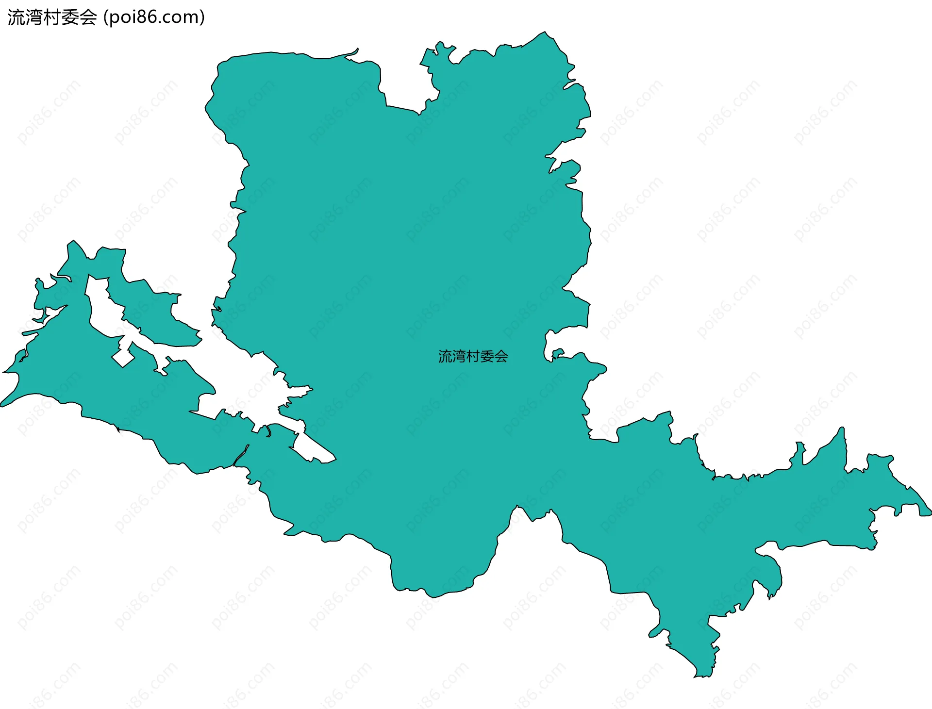 流湾村委会边界地图