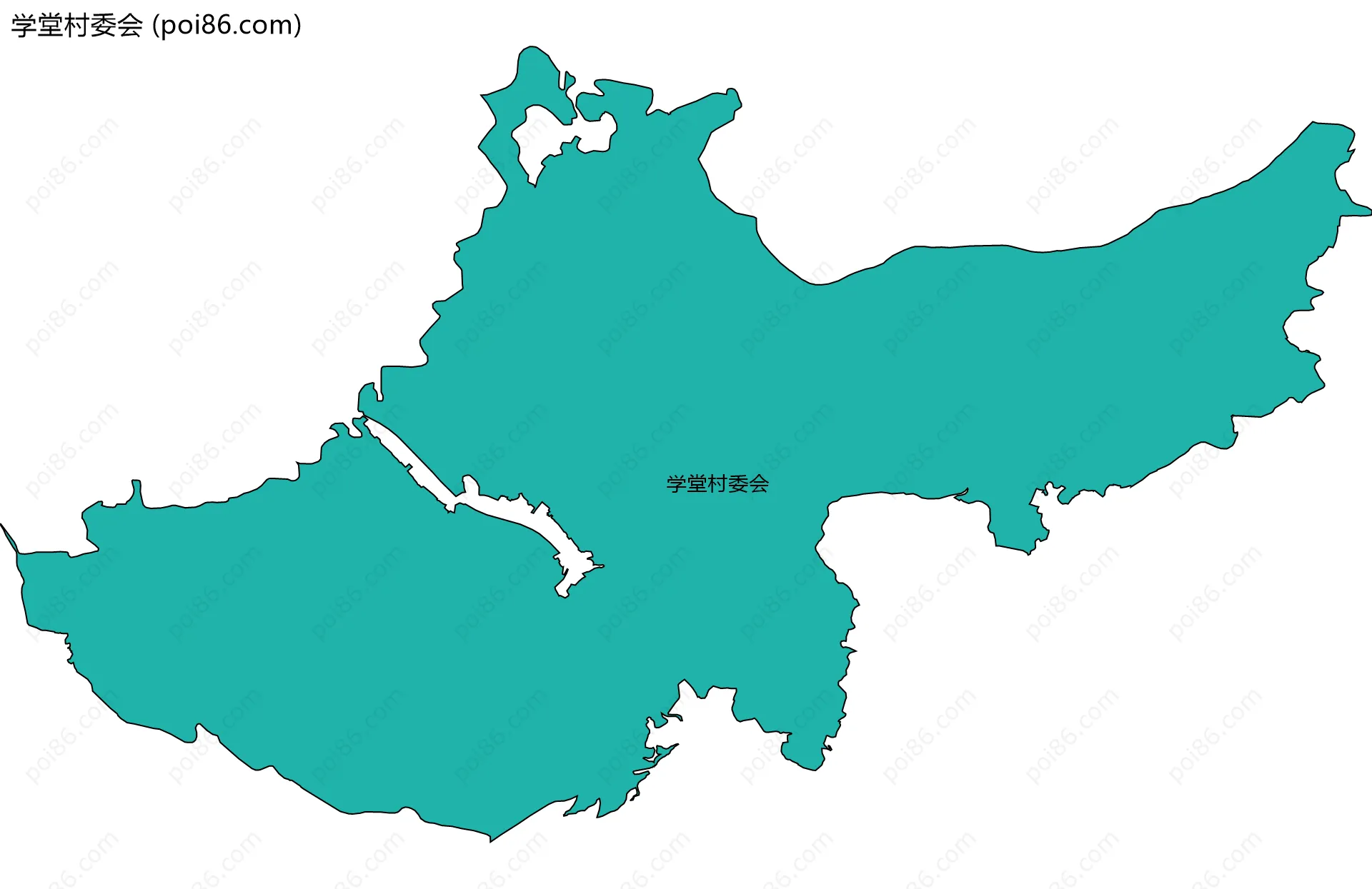 学堂村委会边界地图