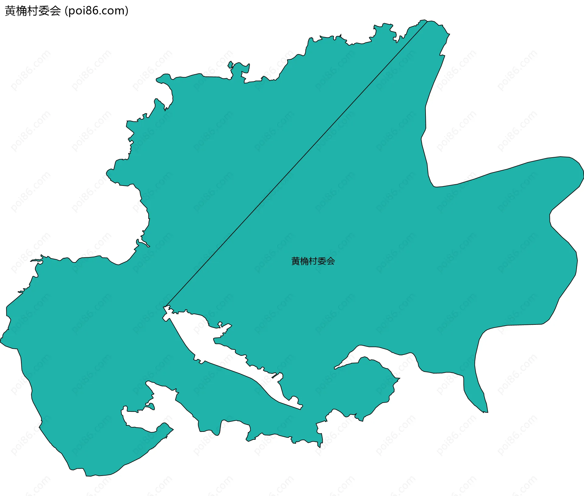 黄桷村委会边界地图