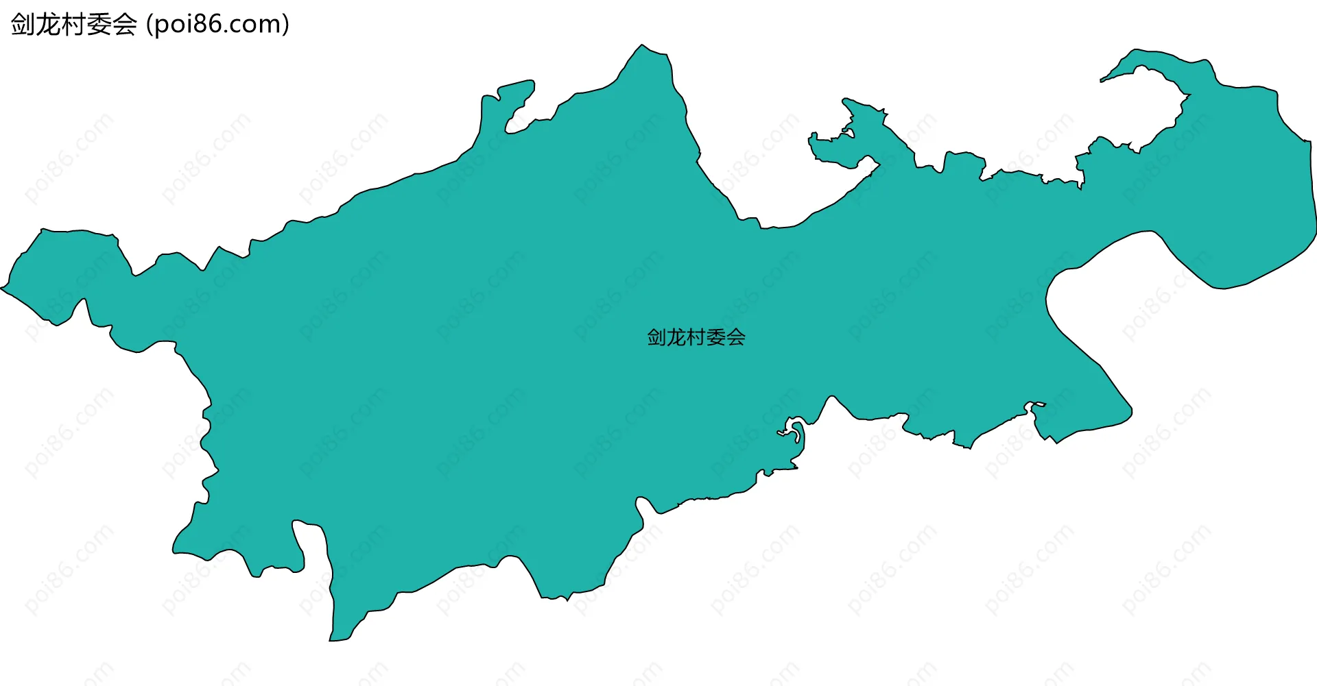 剑龙村委会边界地图