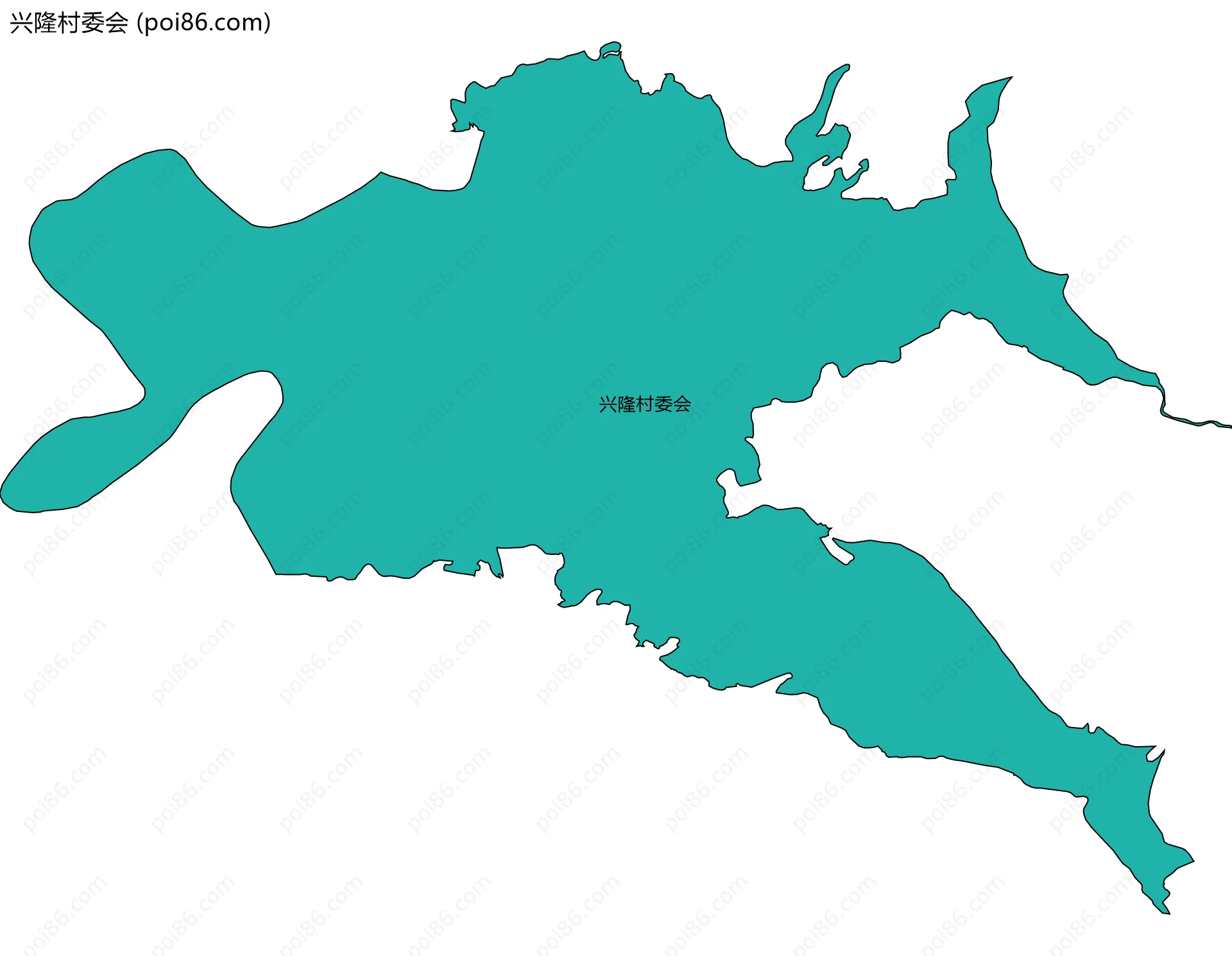 兴隆村委会边界地图