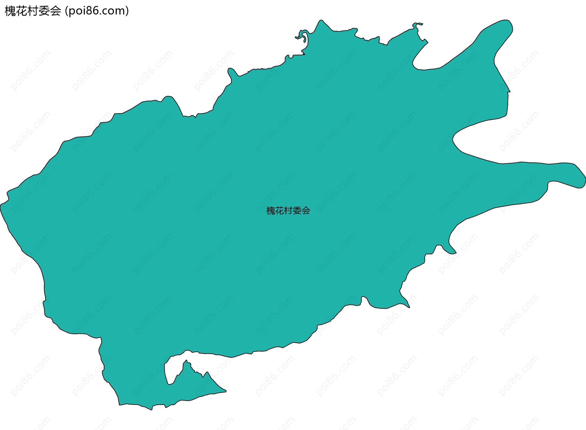 槐花村委会边界地图