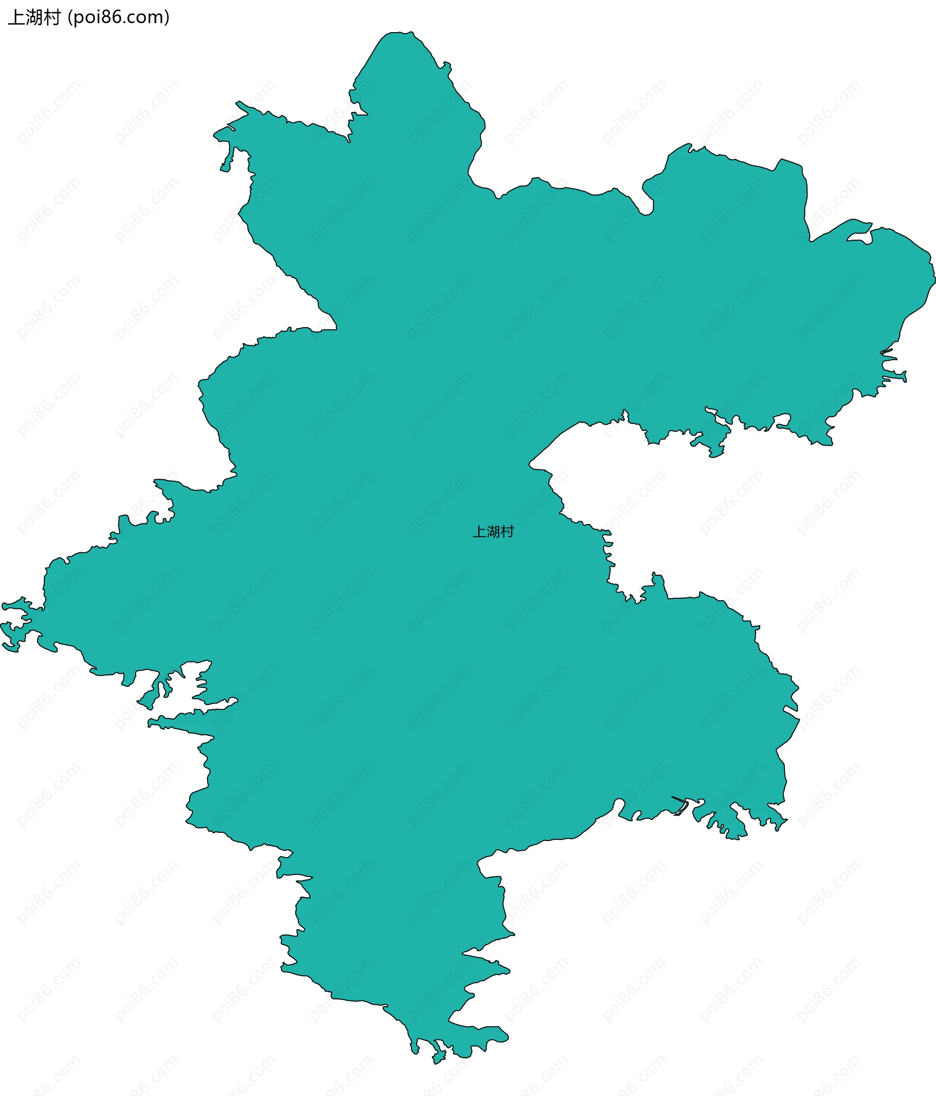 上湖村边界地图