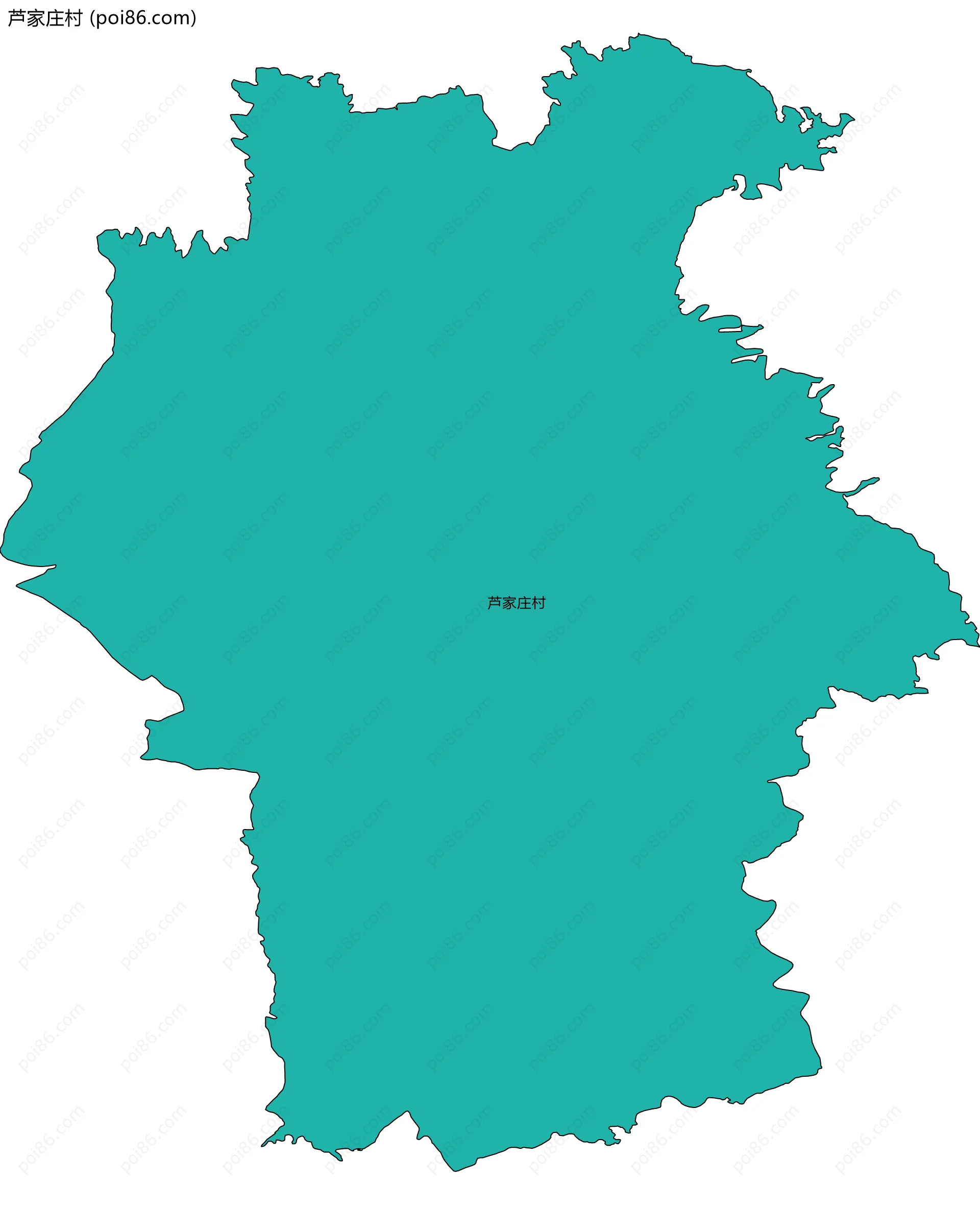 芦家庄村边界地图