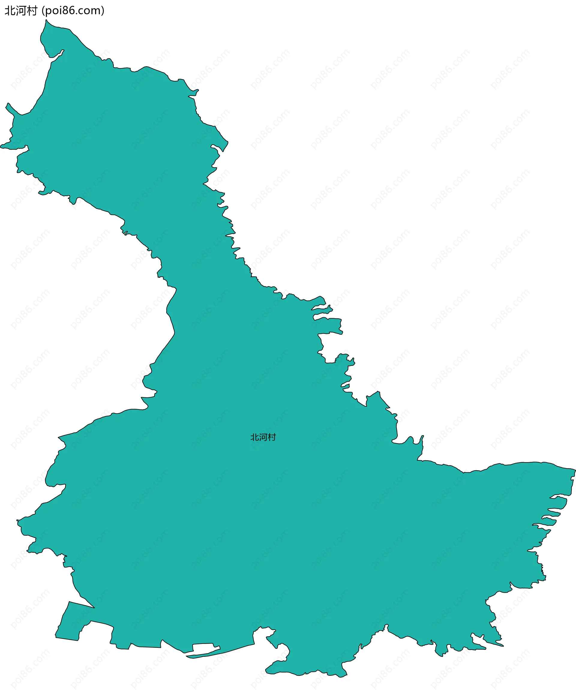 北河村边界地图