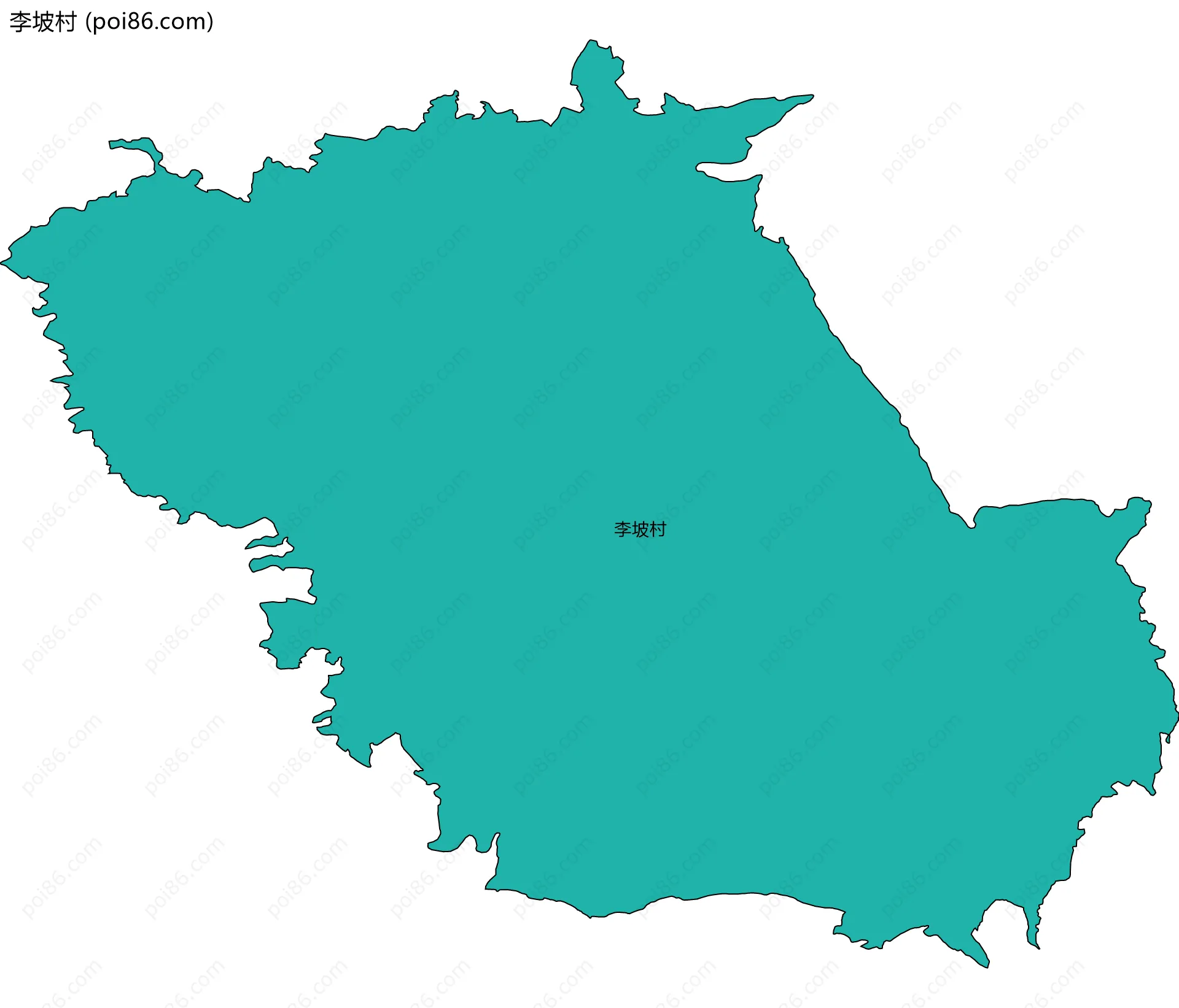 李坡村边界地图