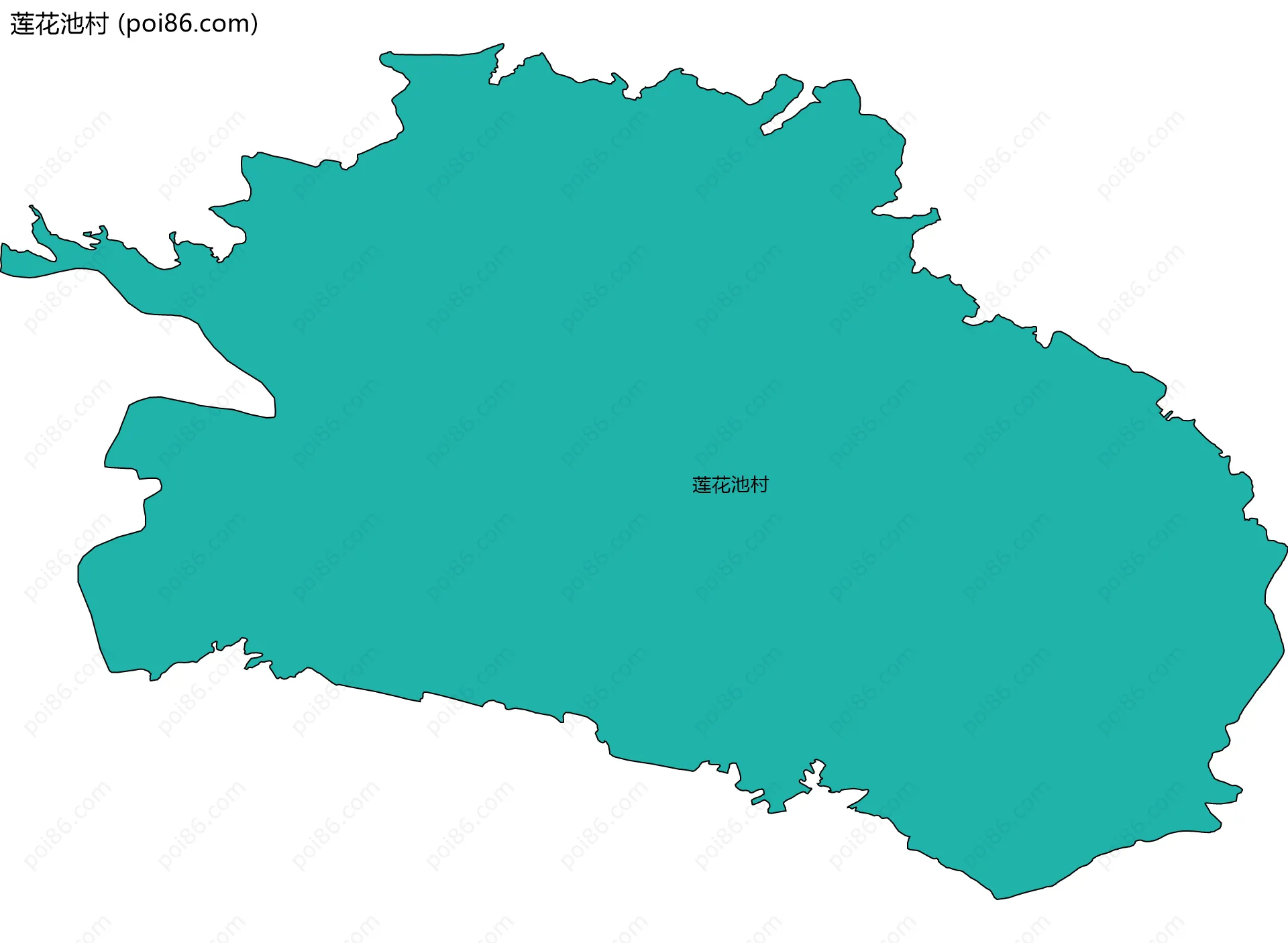 莲花池村边界地图