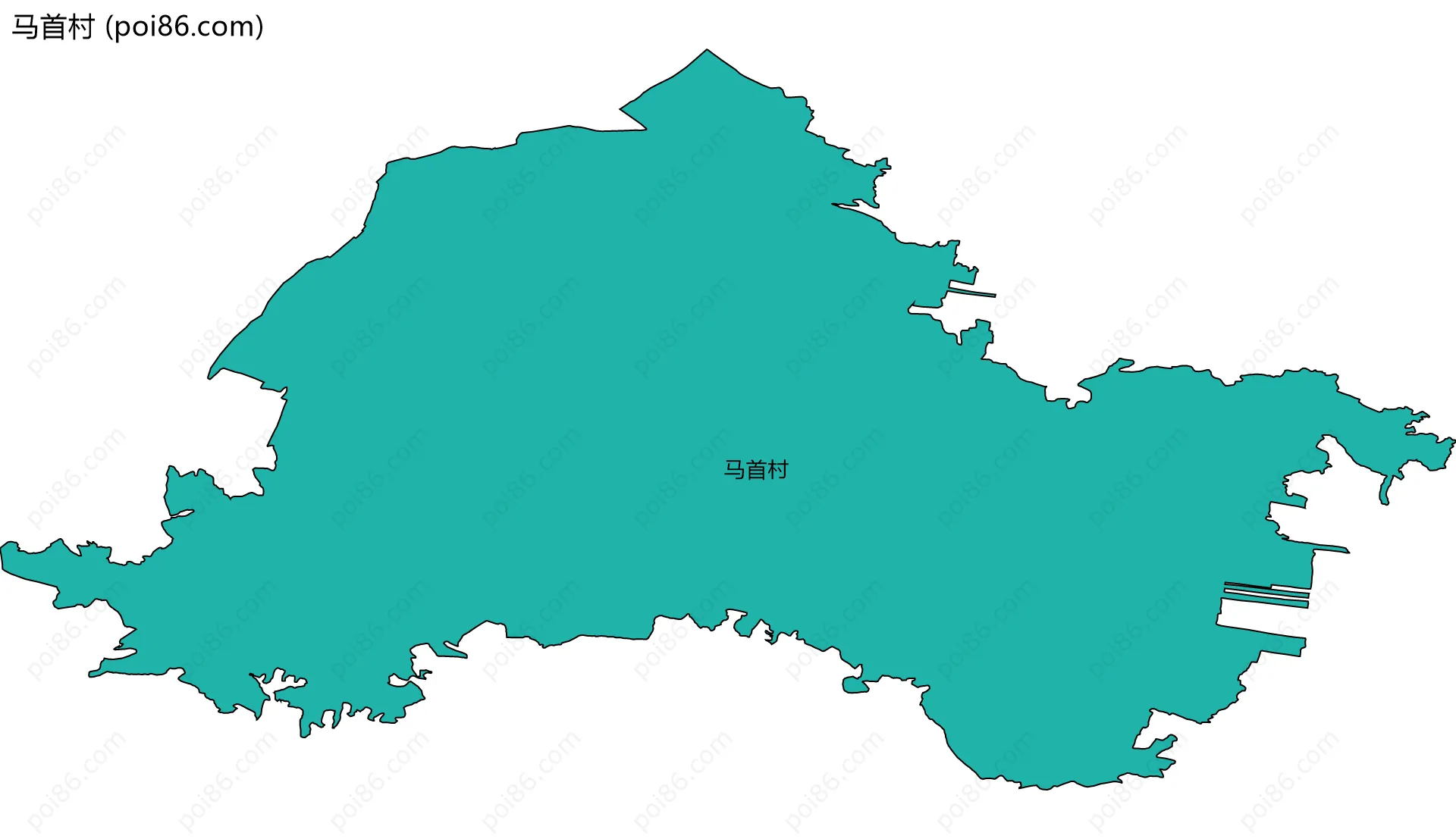 马首村边界地图