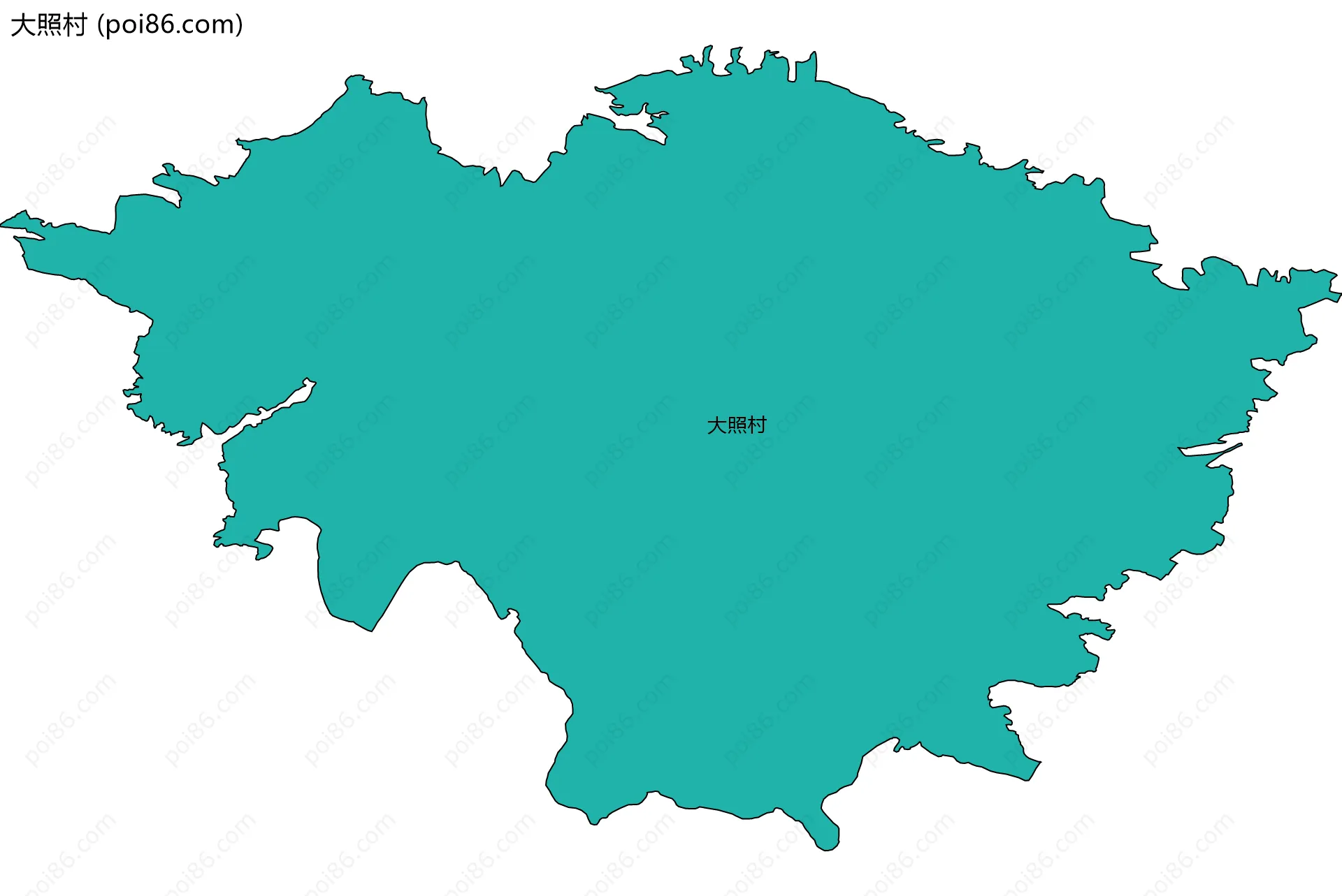 大照村边界地图
