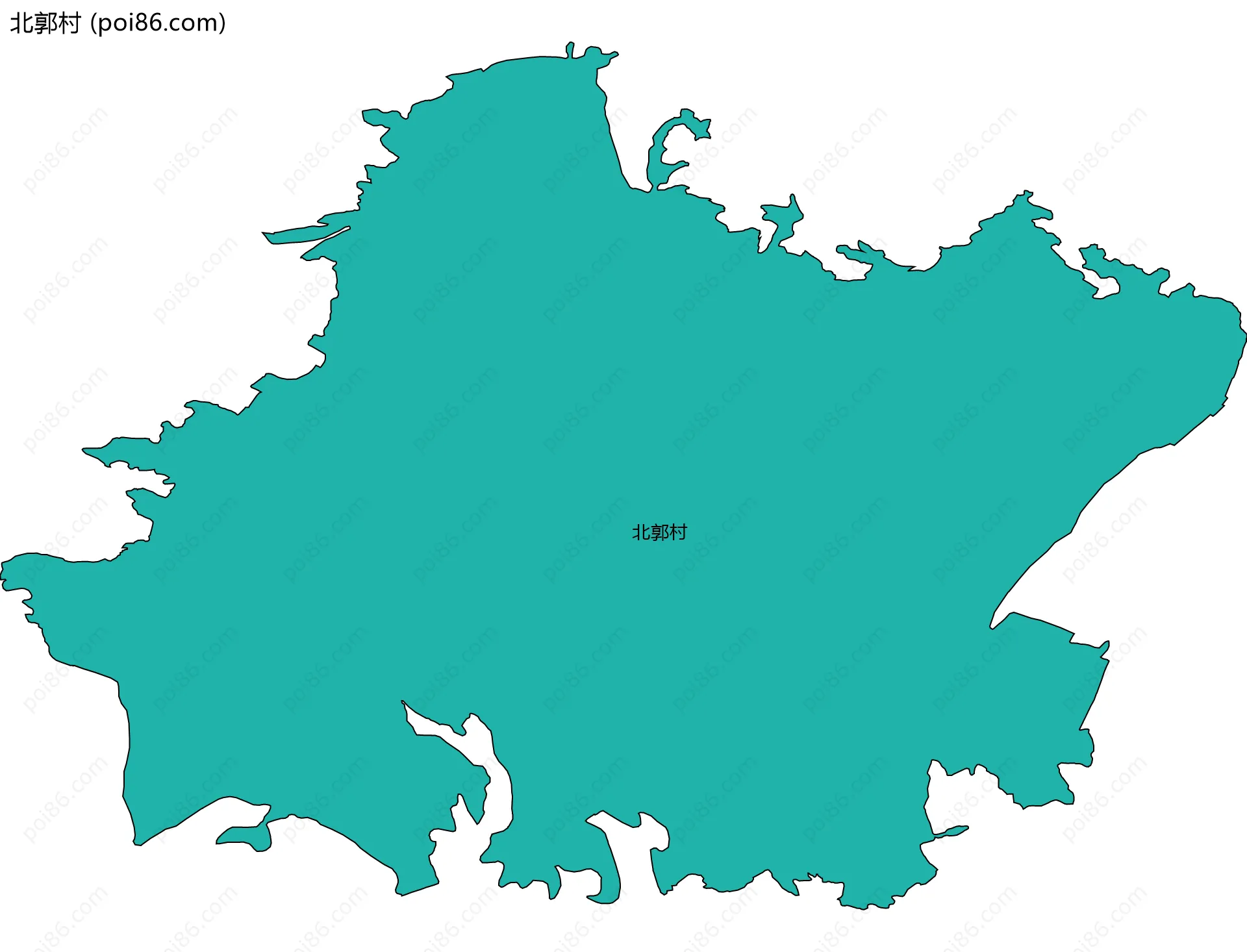 北郭村边界地图
