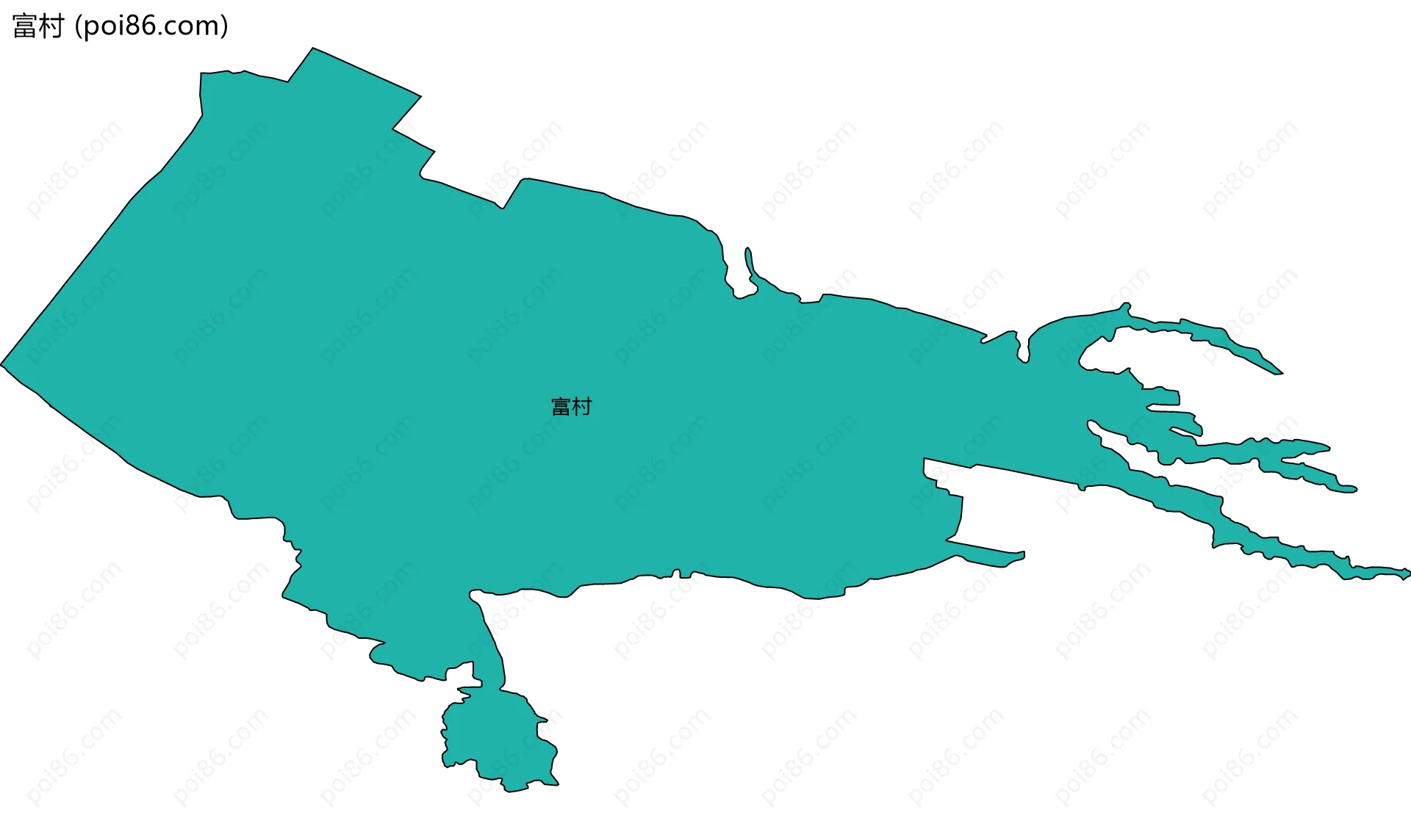 富村边界地图