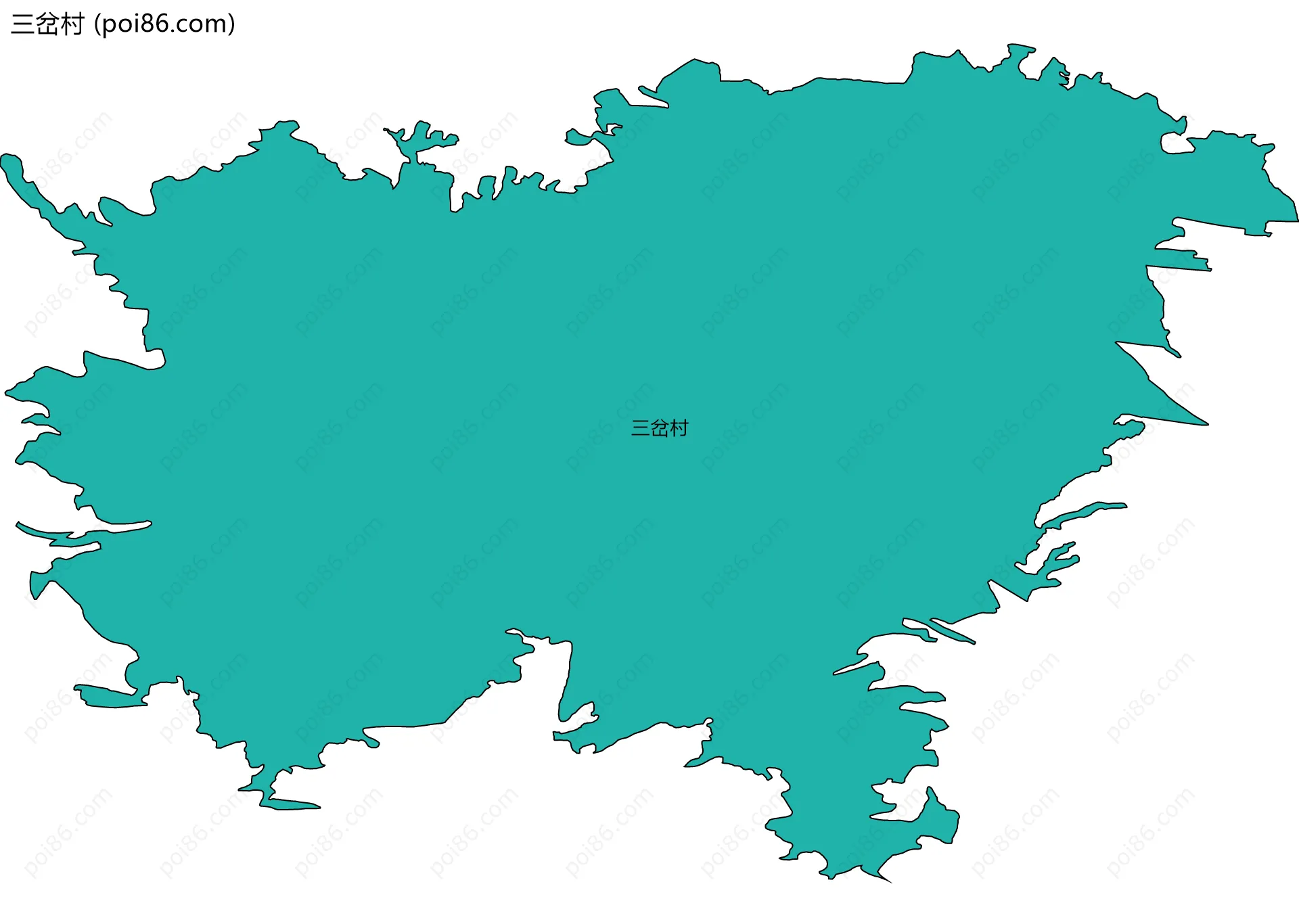 三岔村边界地图