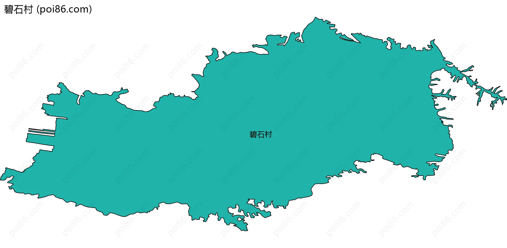 碧石村边界地图