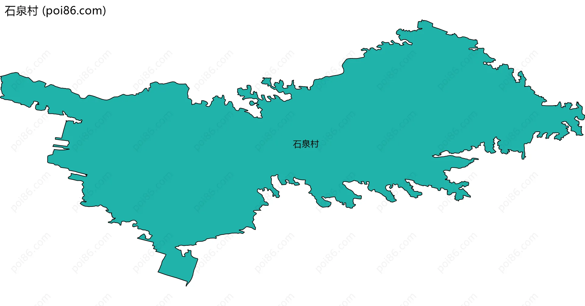 石泉村边界地图