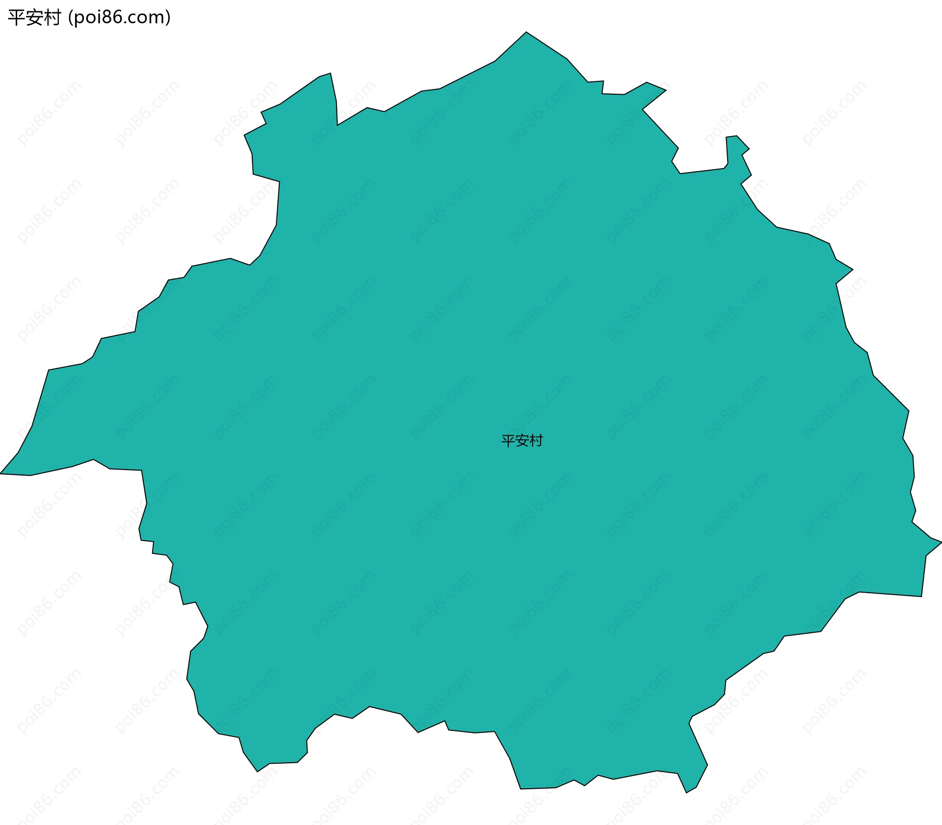 平安村边界地图