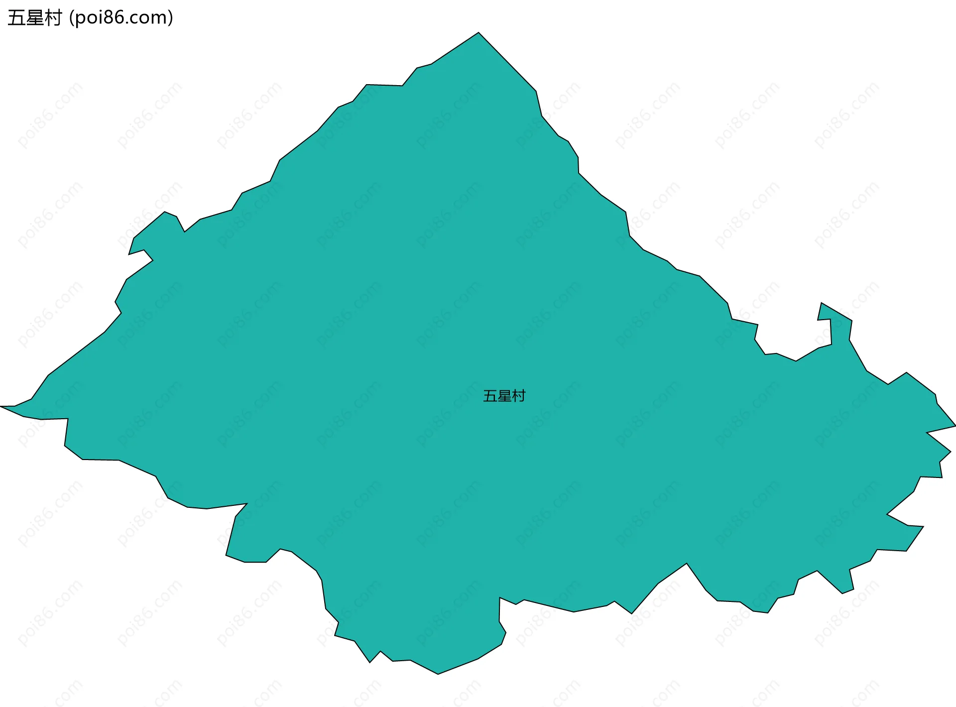 五星村边界地图