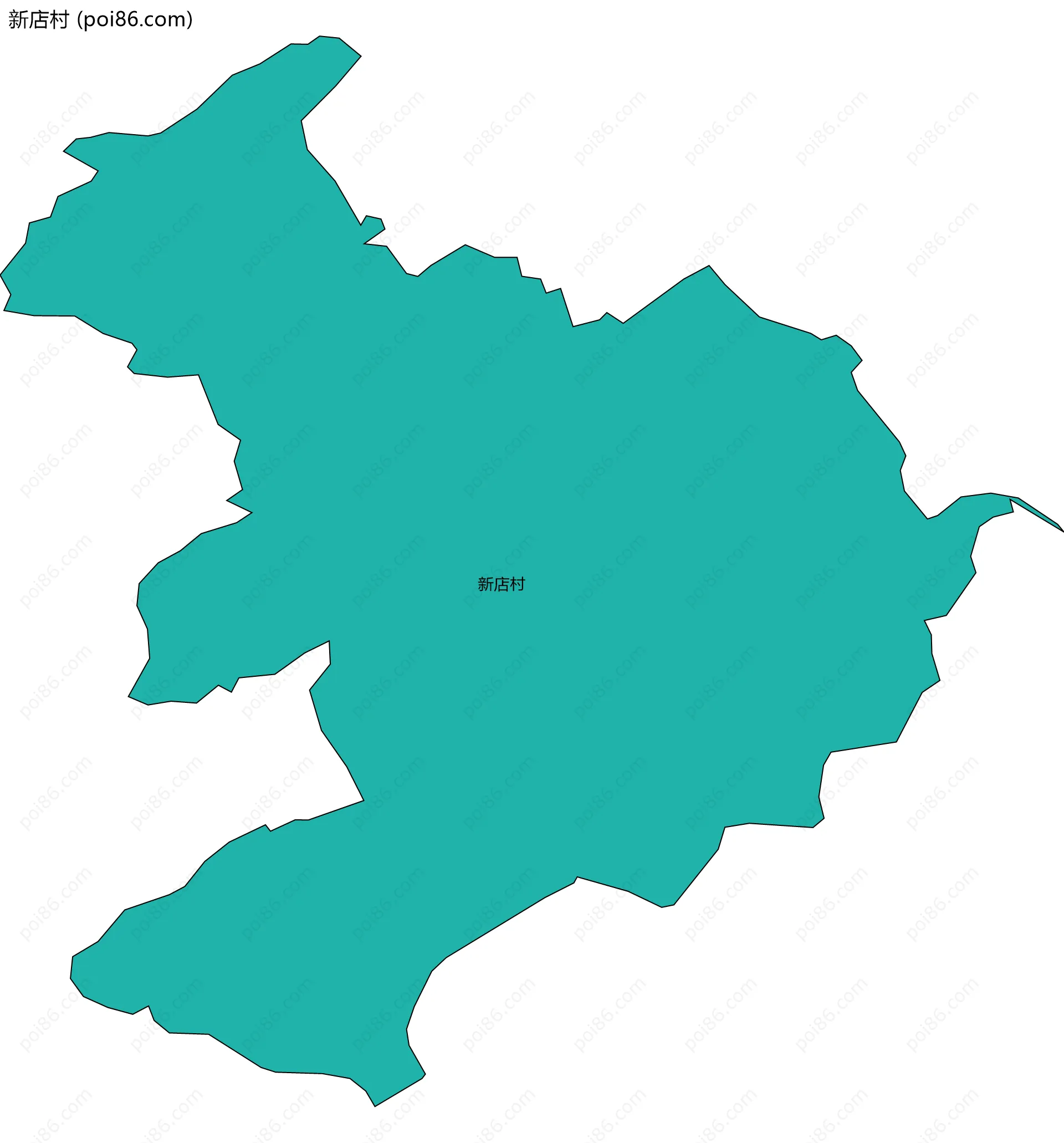 新店村边界地图