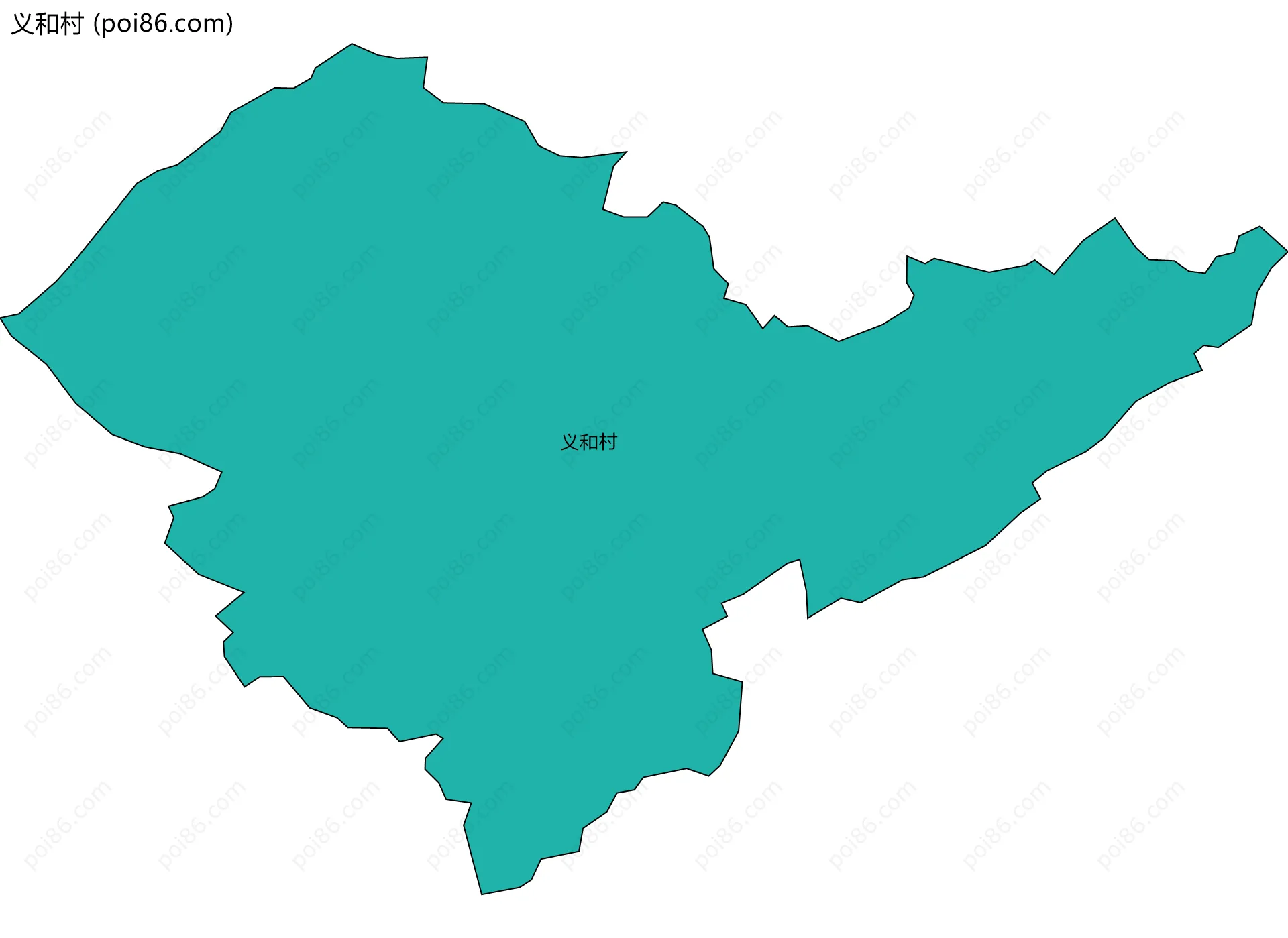 义和村边界地图