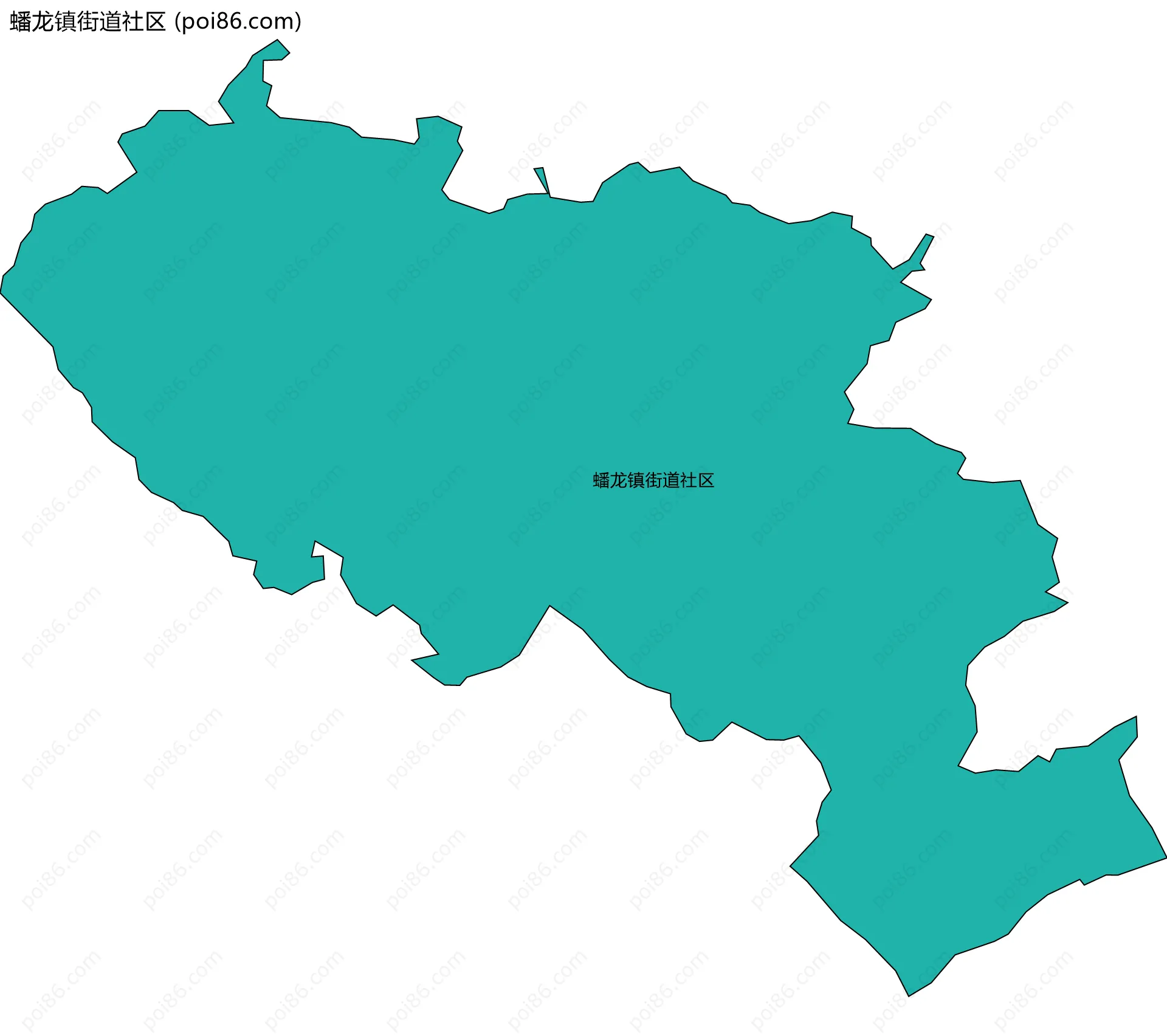 蟠龙镇街道社区边界地图