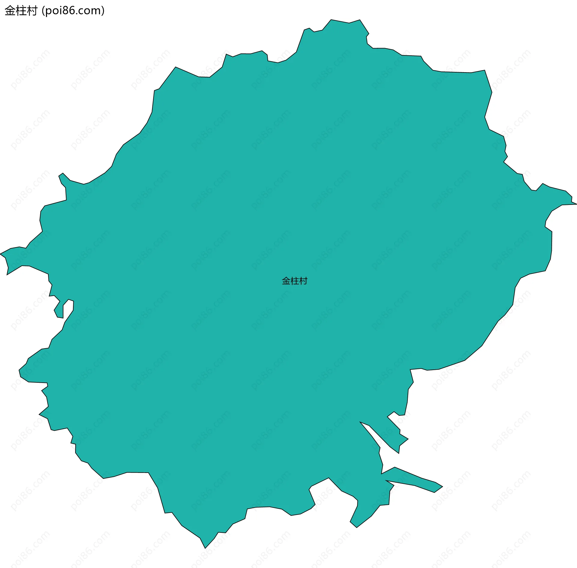 金柱村边界地图