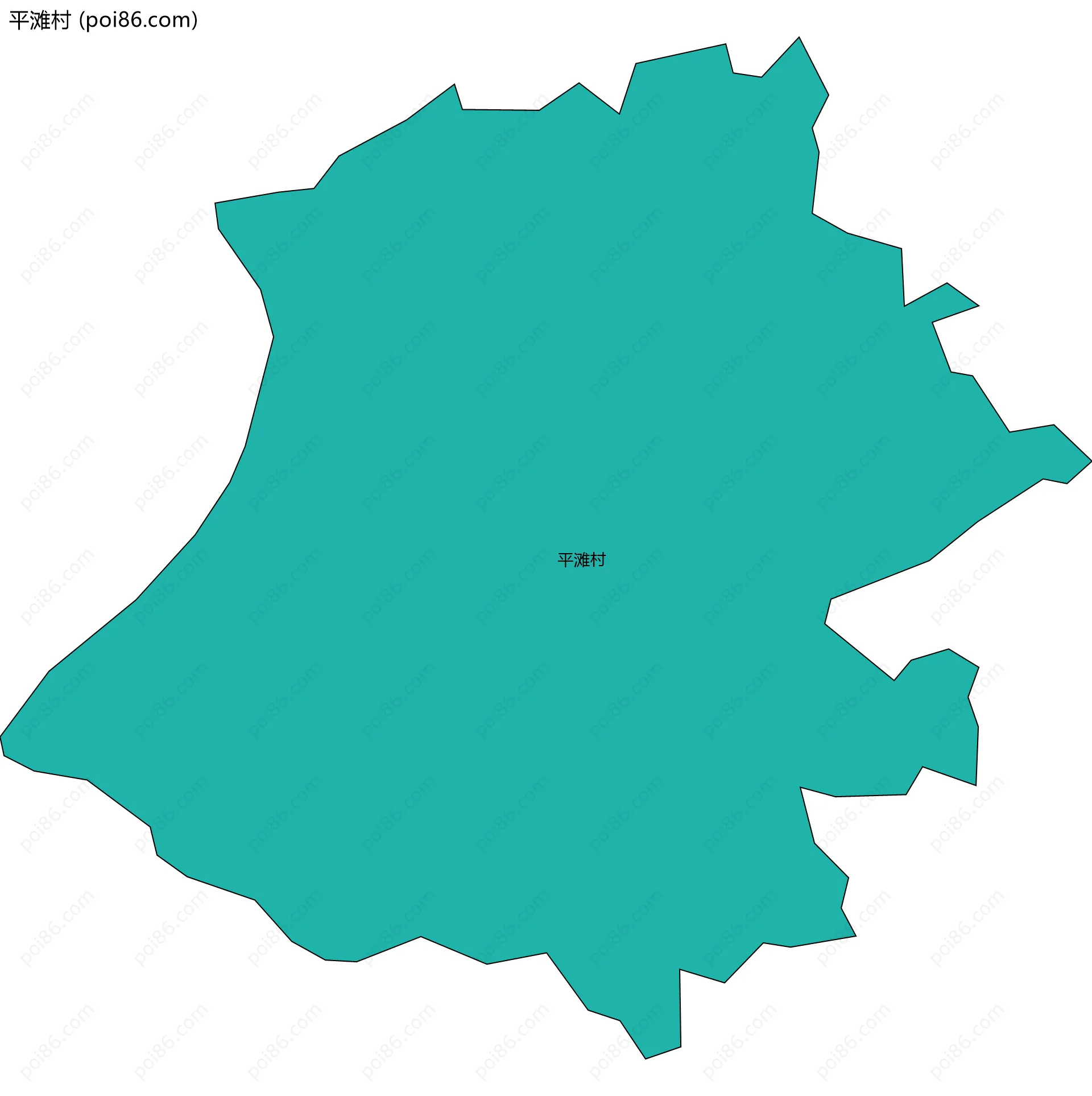 平滩村边界地图