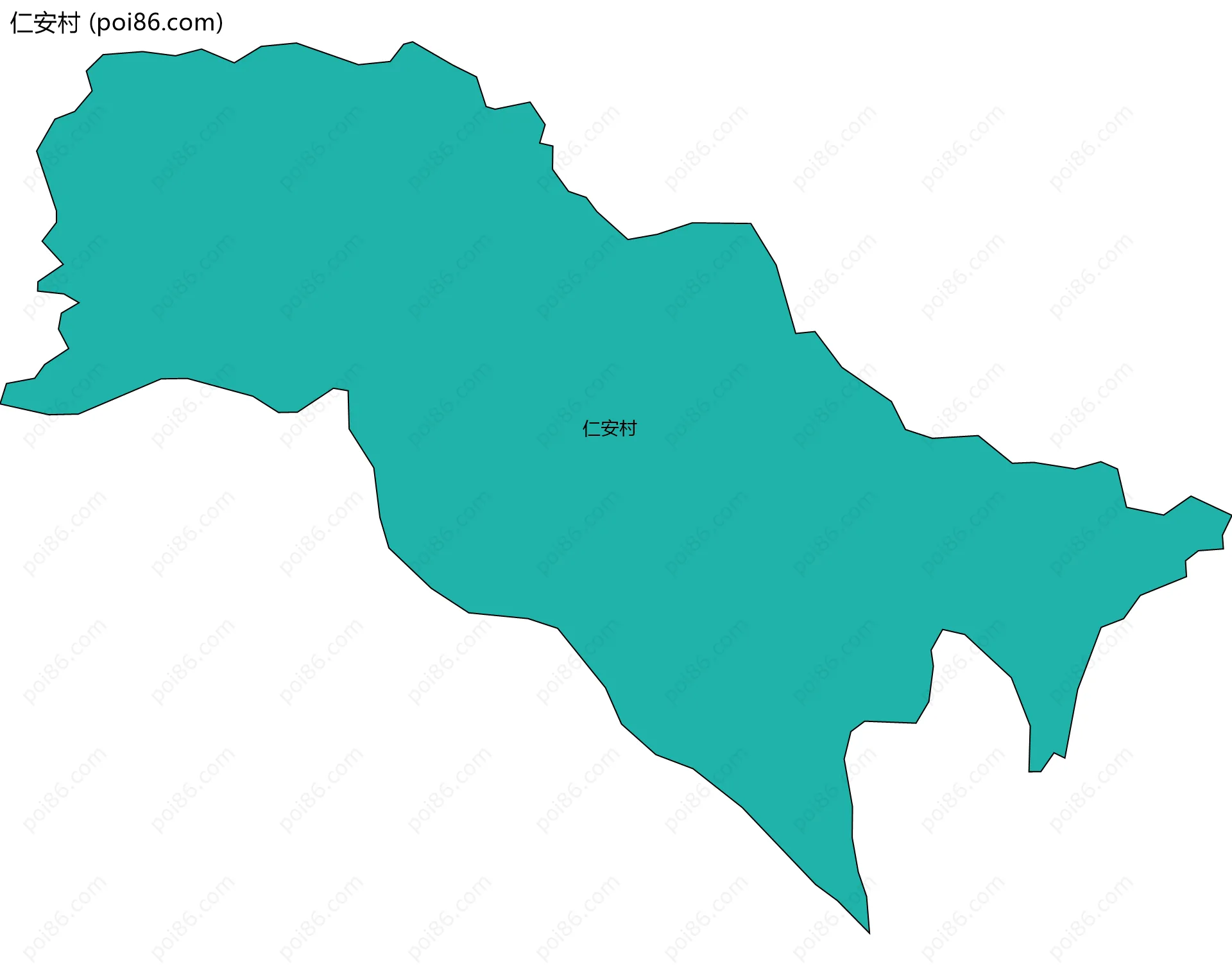 仁安村边界地图