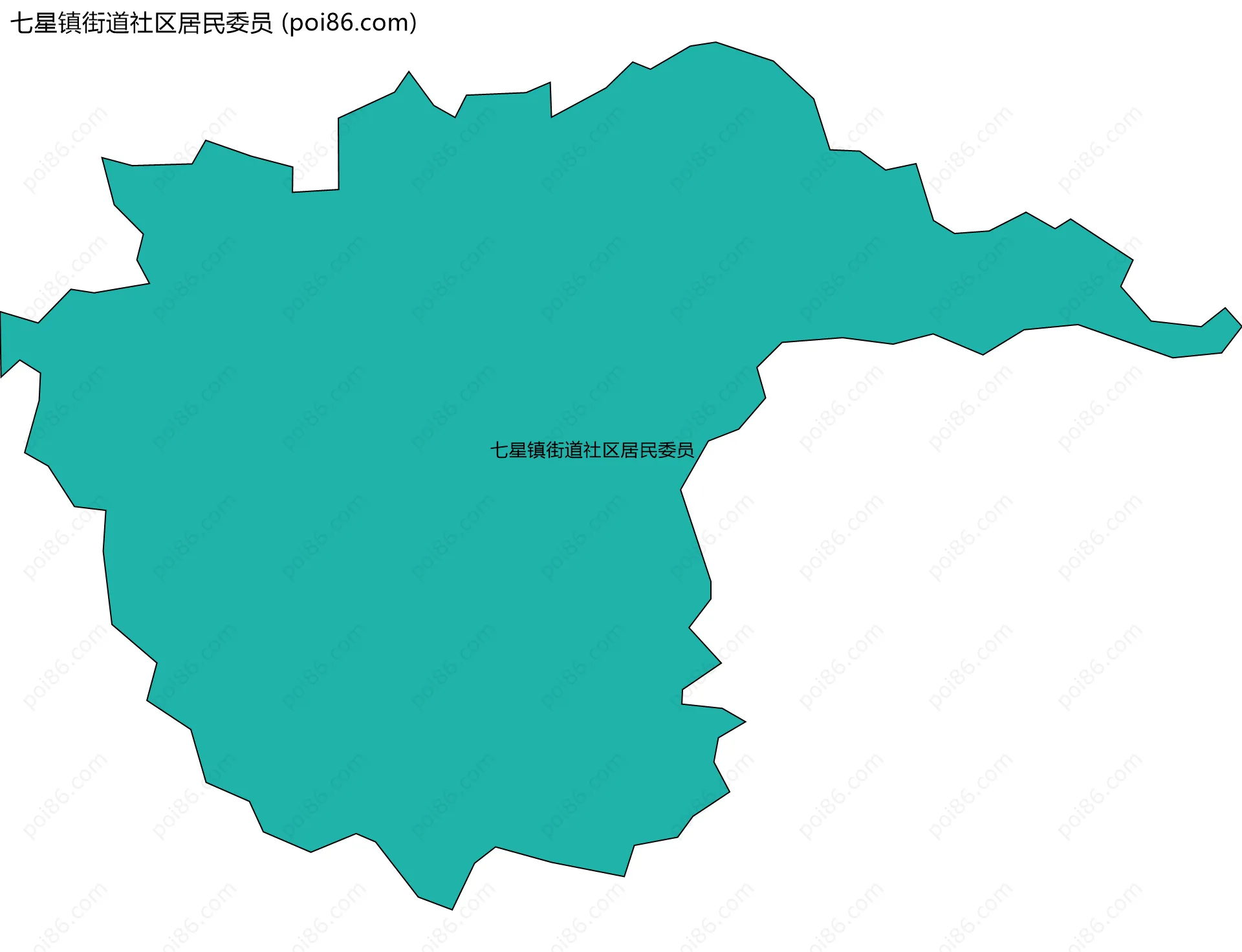 七星镇街道社区居民委员边界地图
