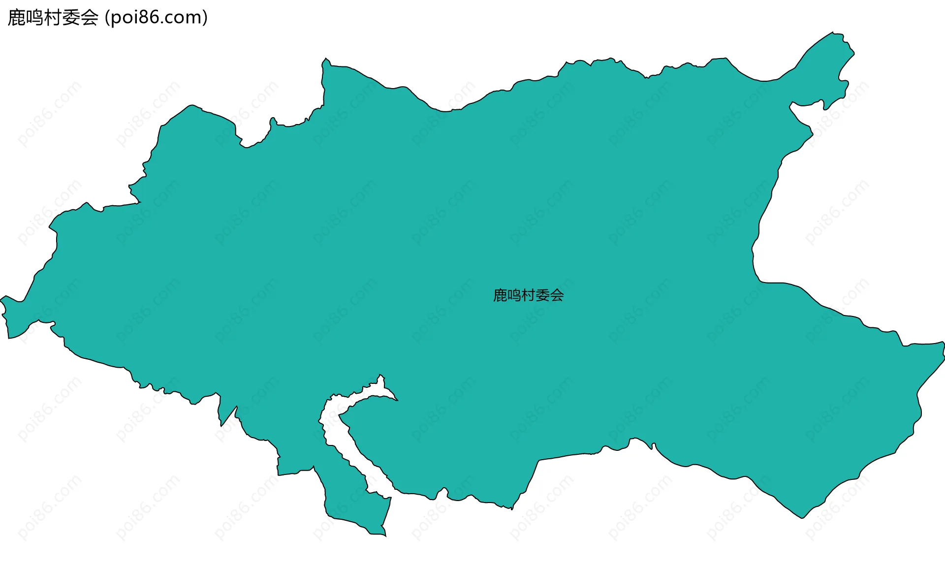 鹿鸣村委会边界地图