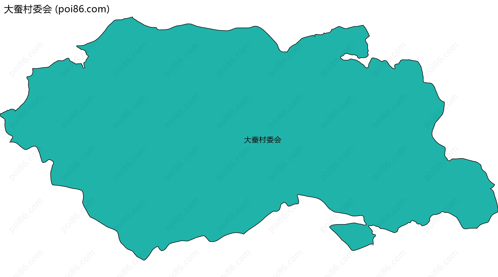 大蚕村委会边界地图