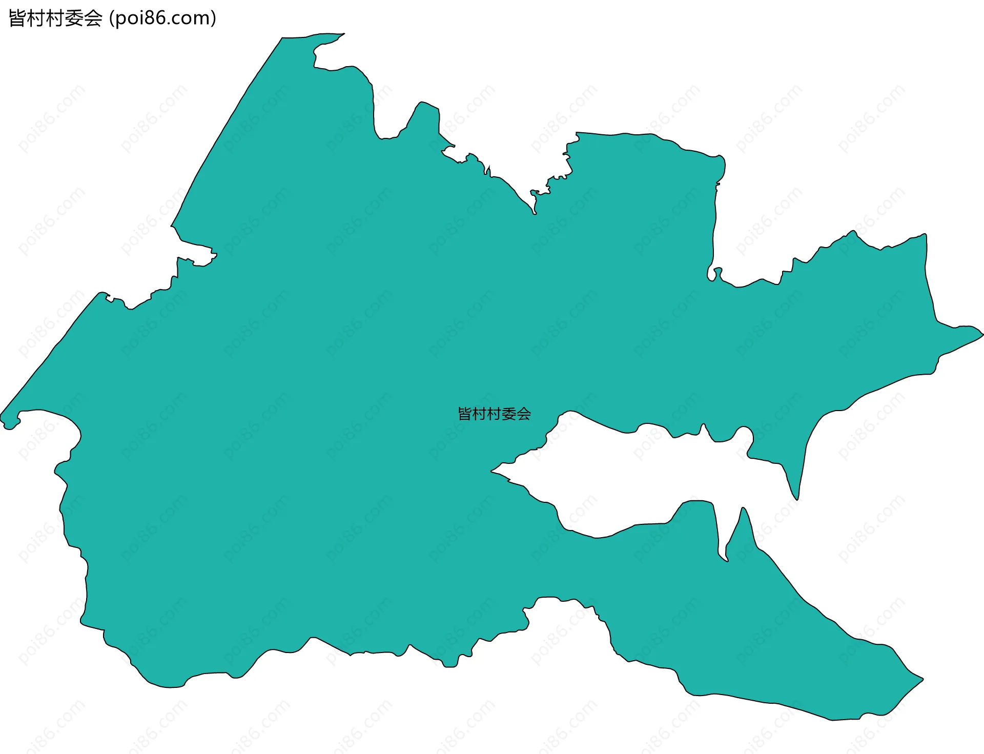 皆村村委会边界地图