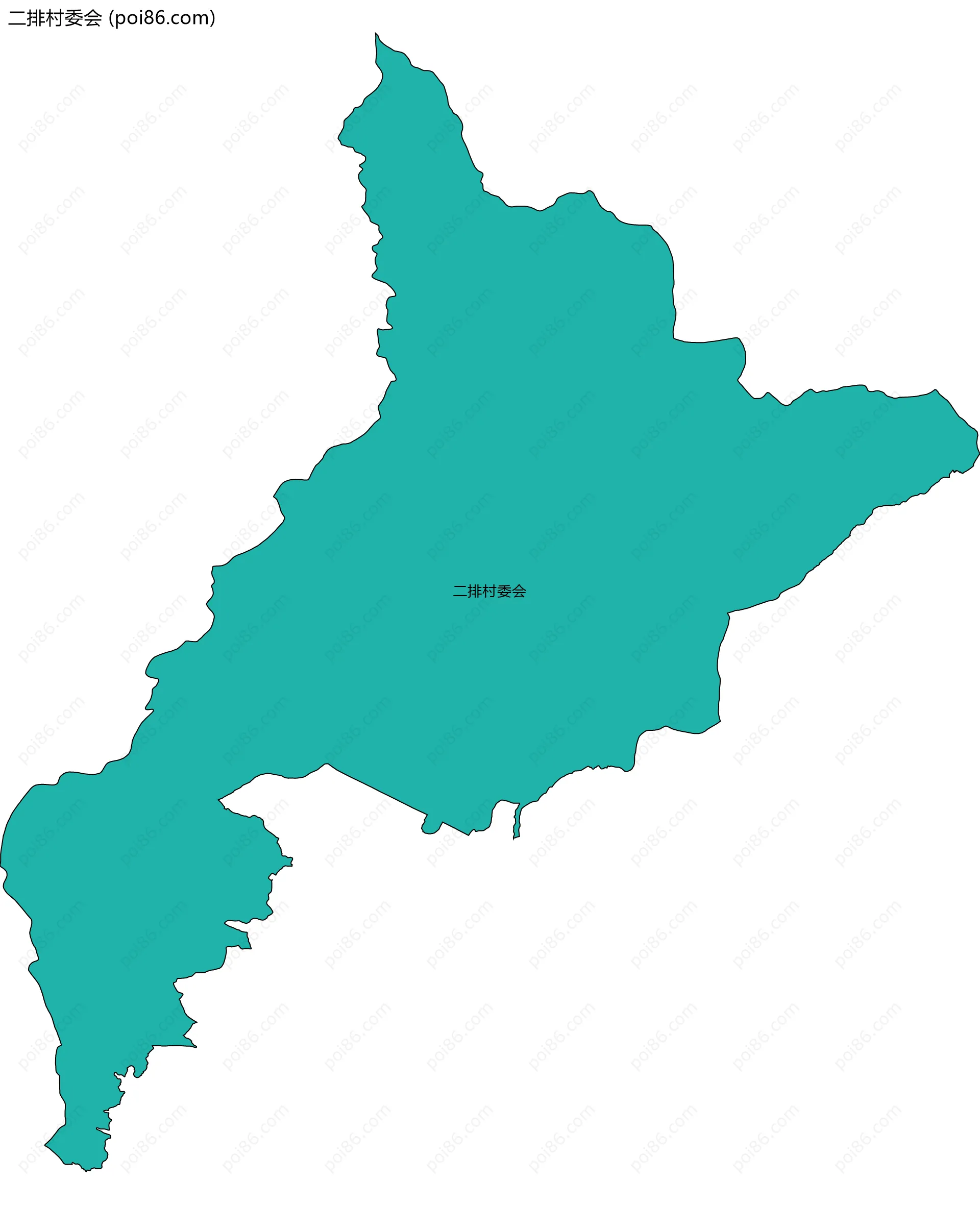 二排村委会边界地图