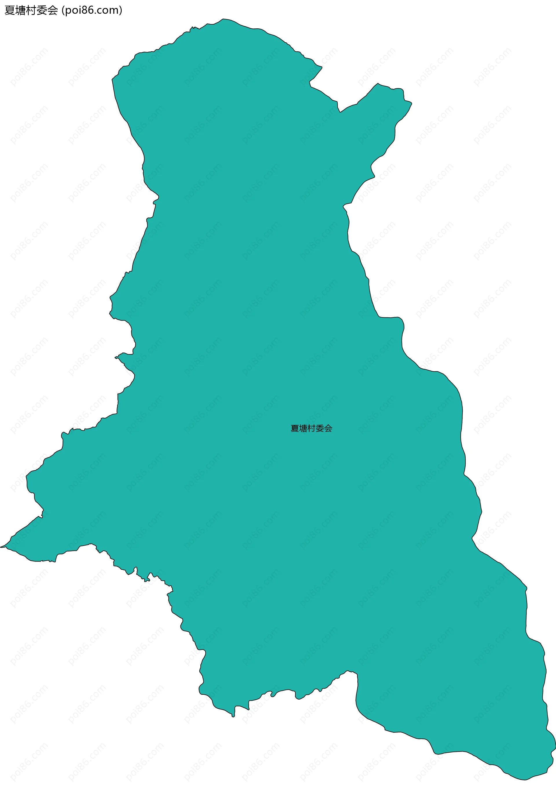 夏塘村委会边界地图