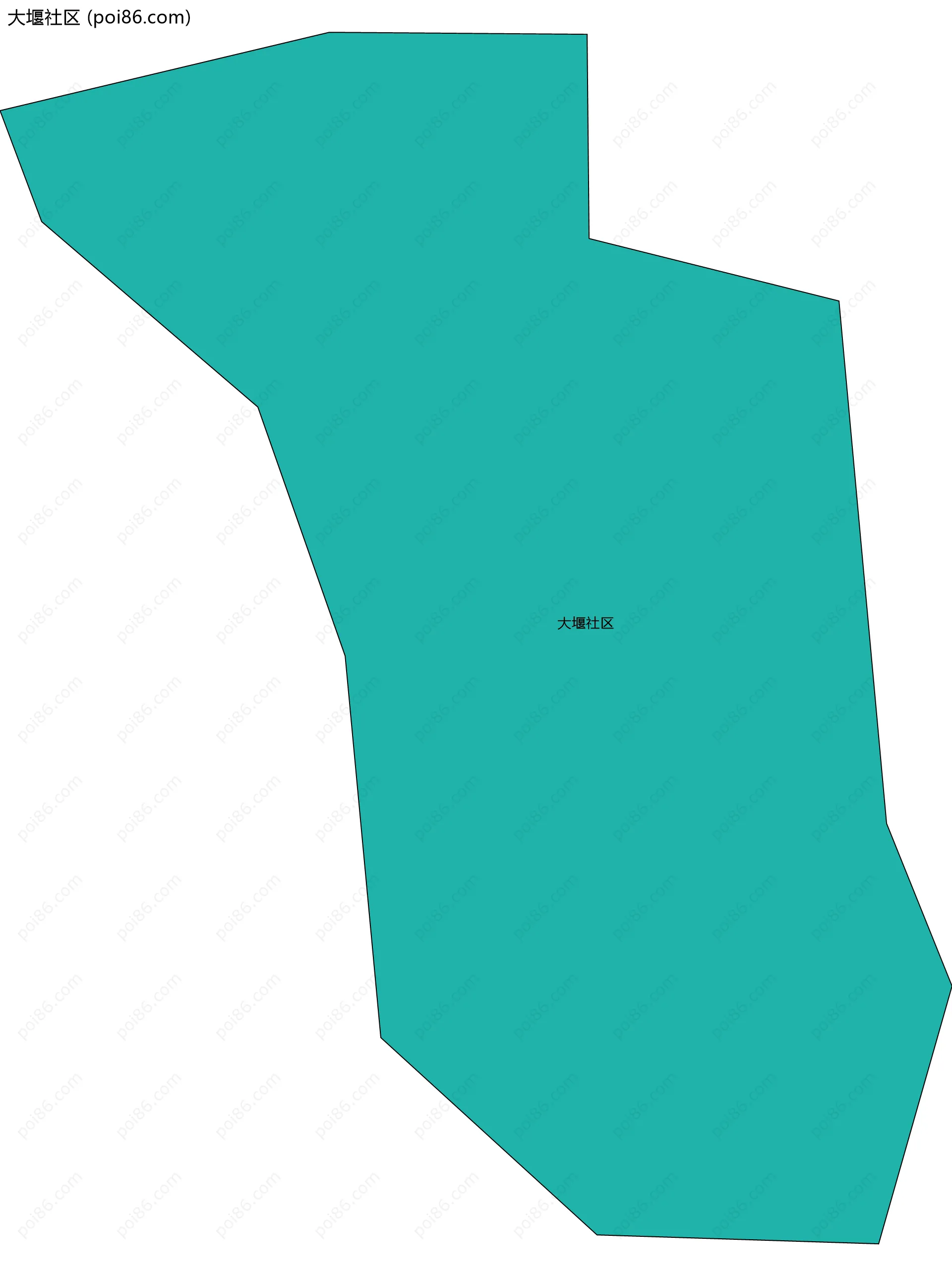大堰社区边界地图