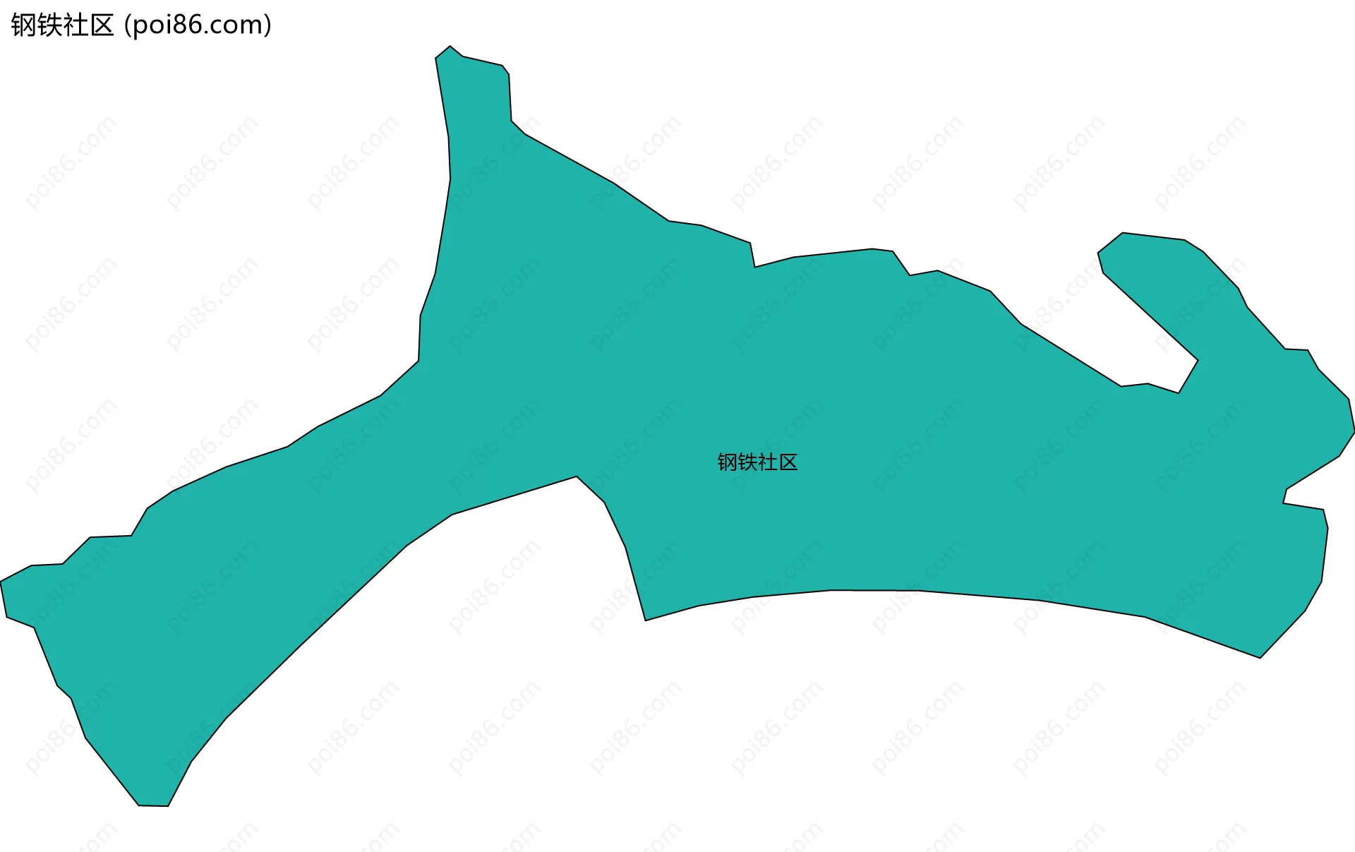 钢铁社区边界地图