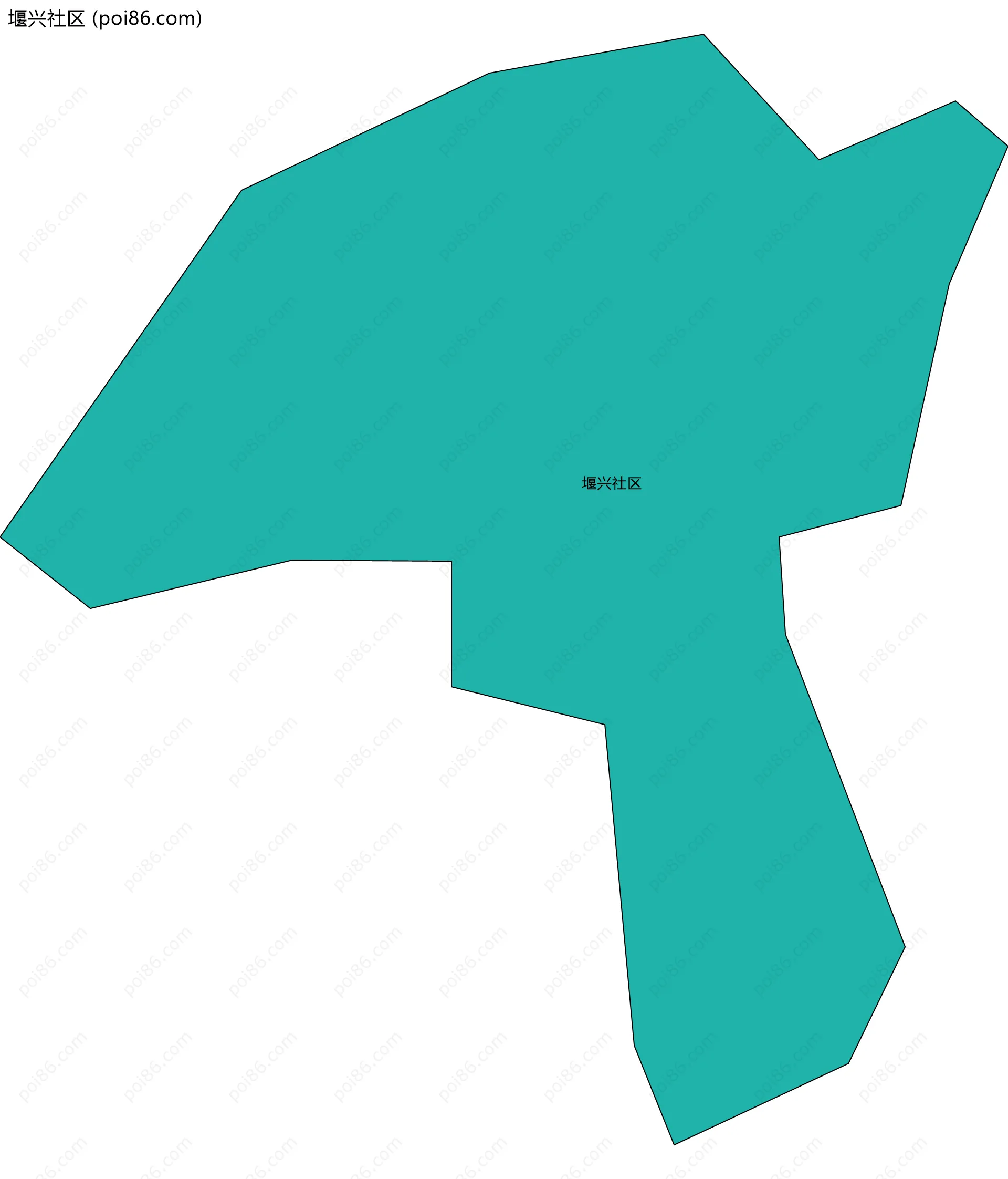 堰兴社区边界地图