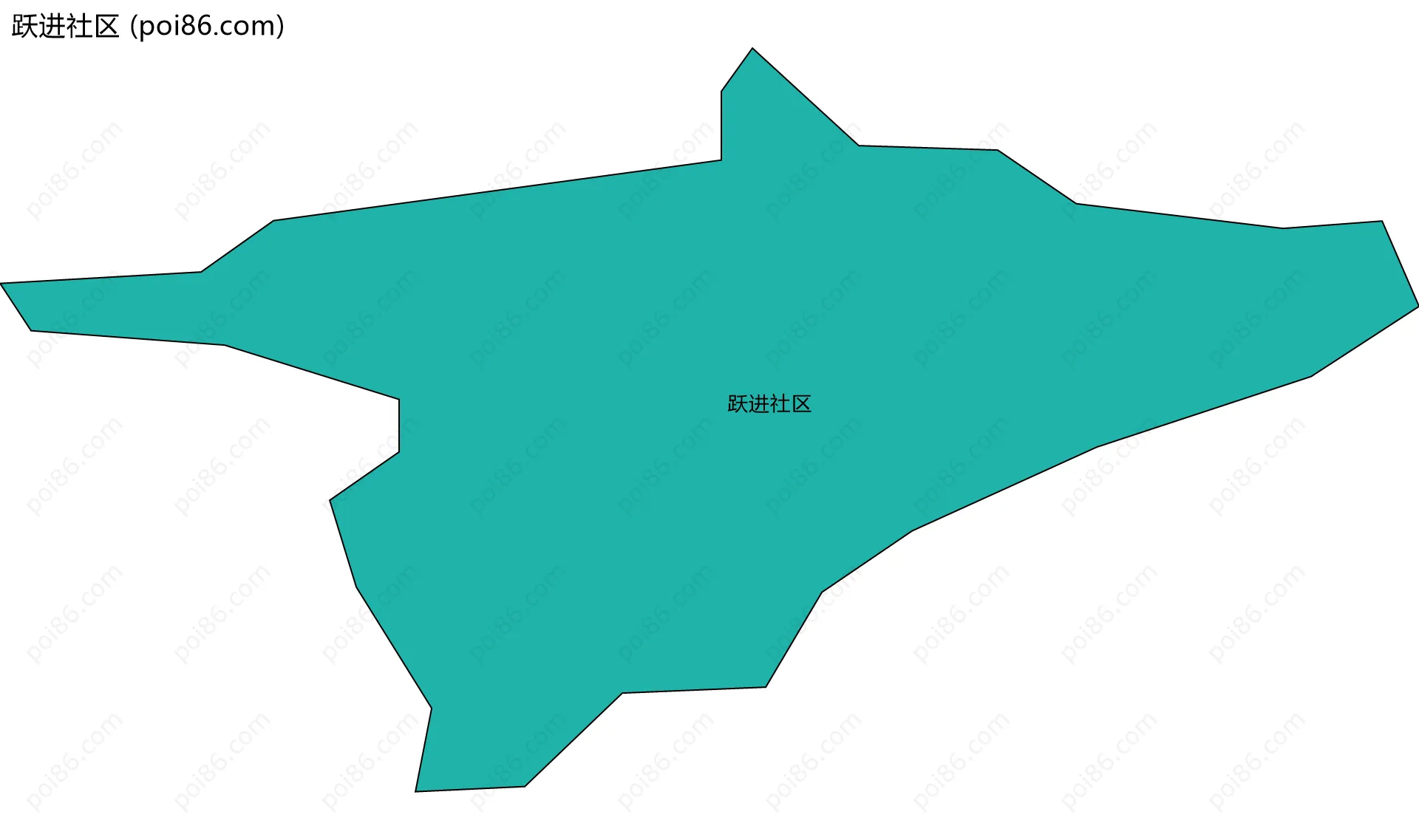 跃进社区边界地图