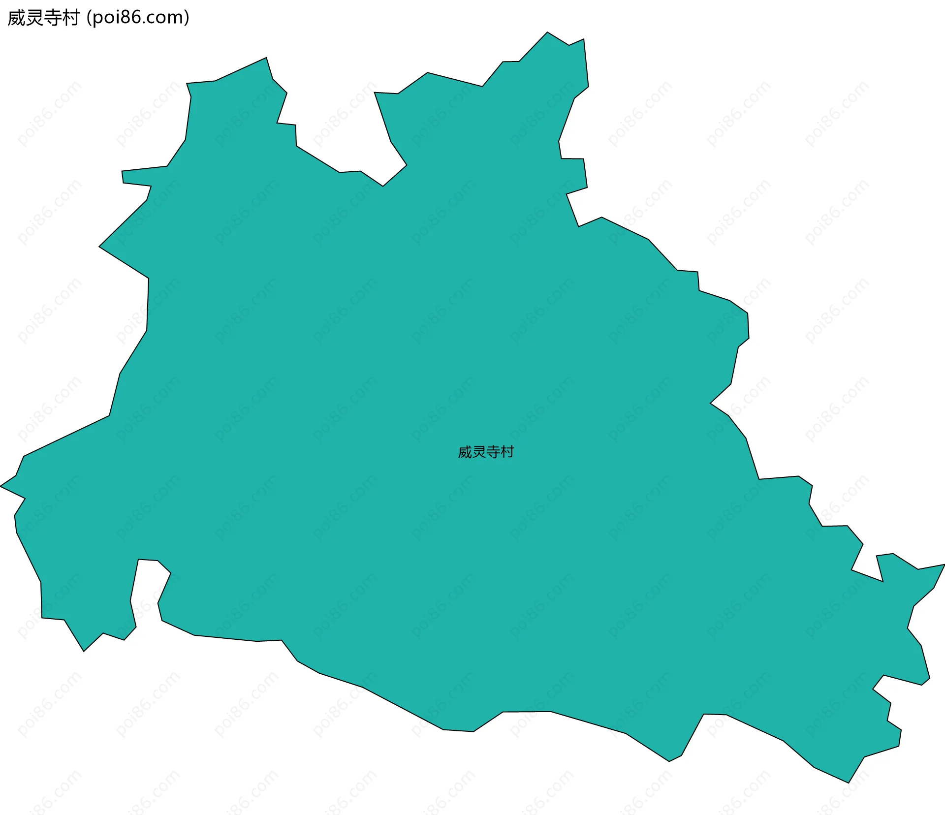 威灵寺村边界地图