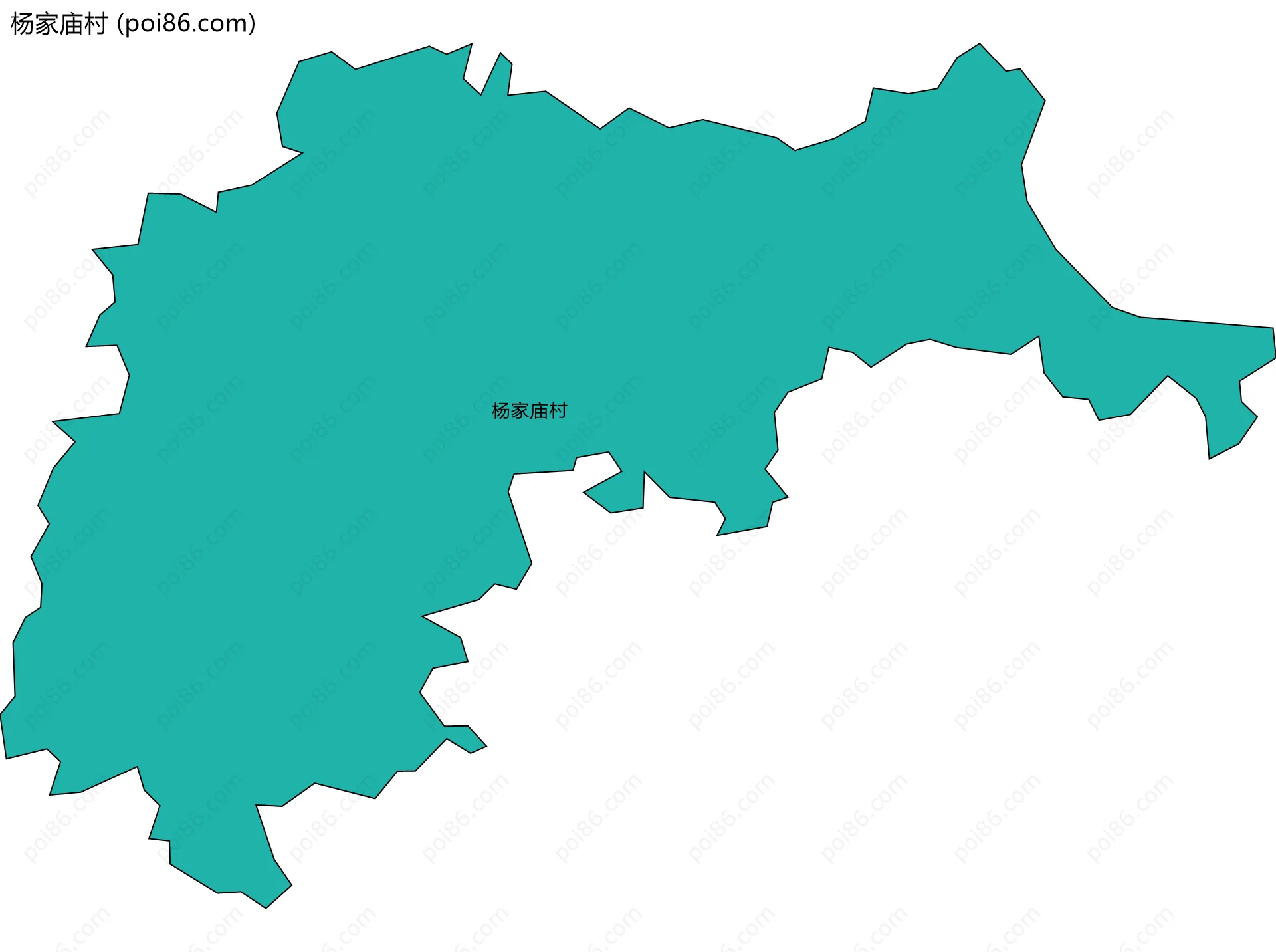 杨家庙村边界地图