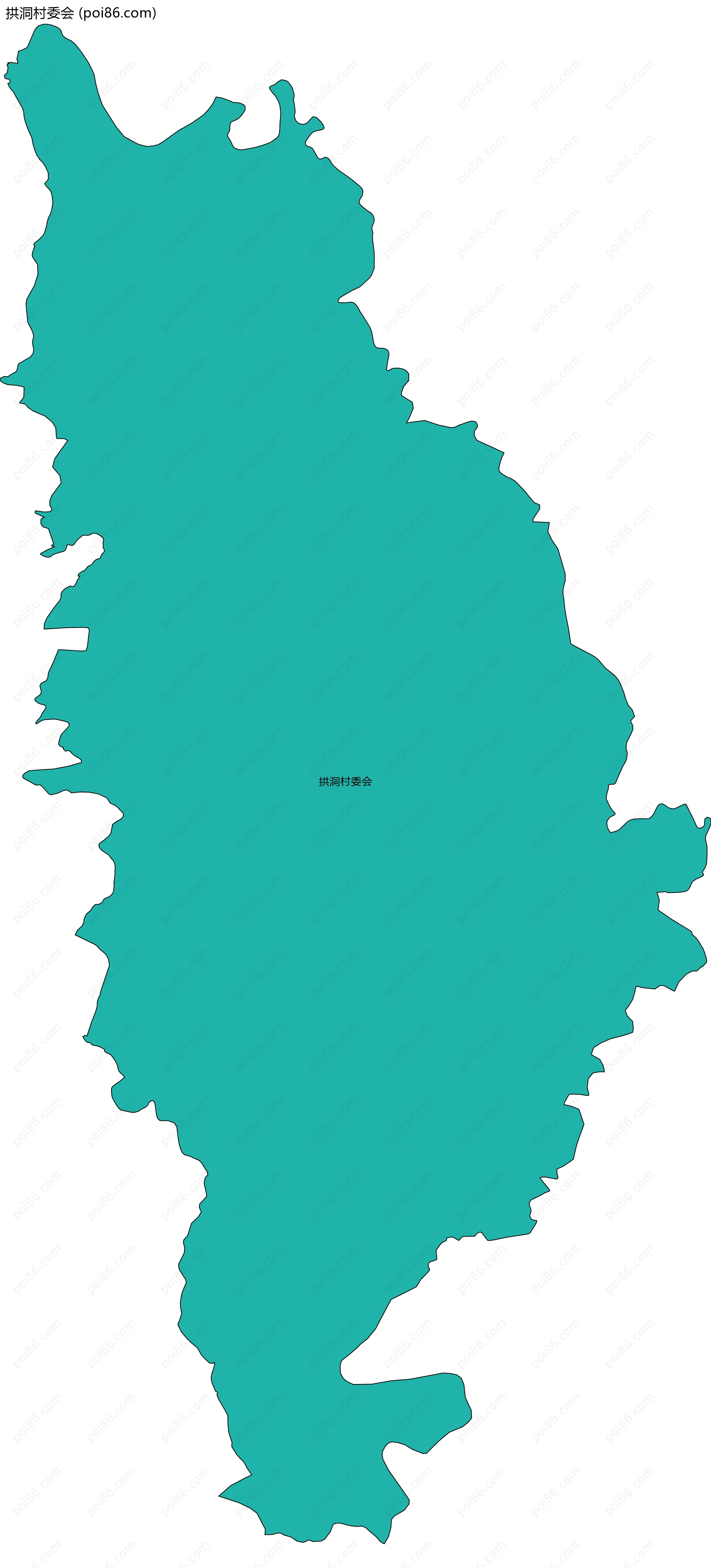 拱洞村委会边界地图